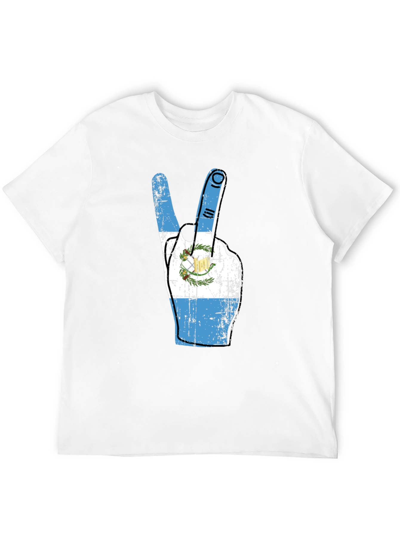 Guatemala Peace Sign Graphic Tee - Black