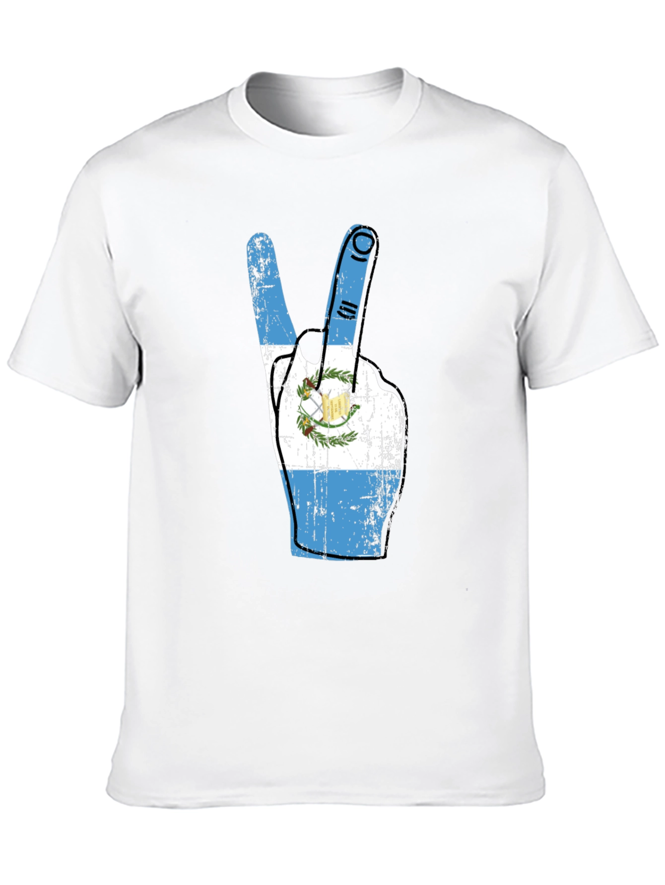 Guatemala Peace Sign Graphic Tee - Black