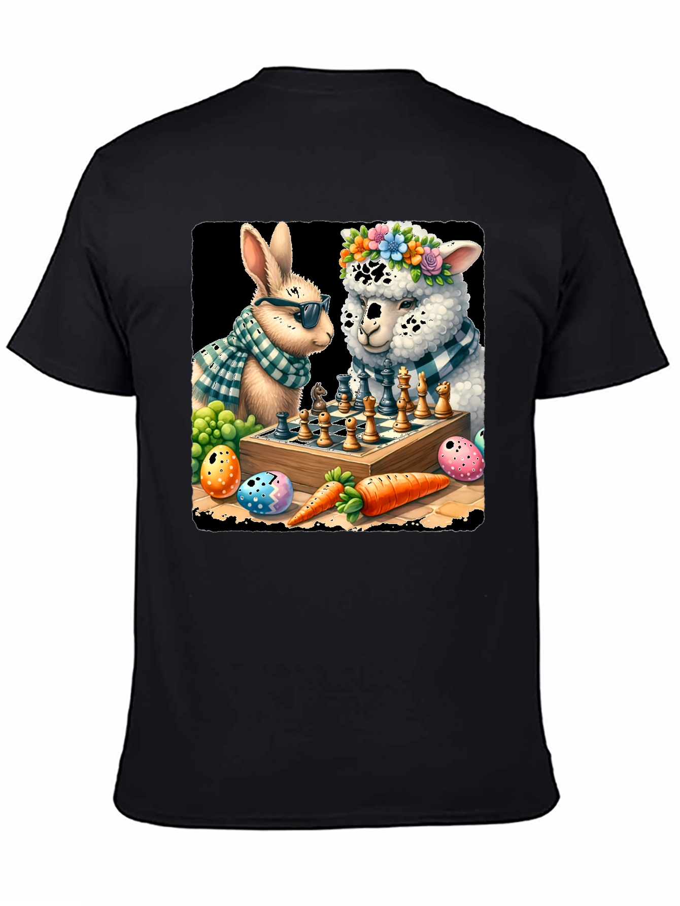 Easter Bunny & Alpaca Chess T-Shirt