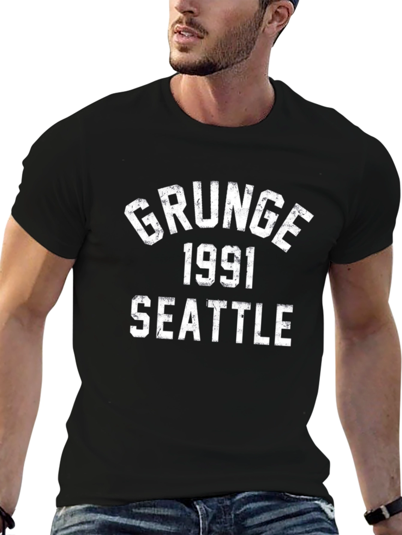 Grunge 1991 Seattle Black T-Shirt