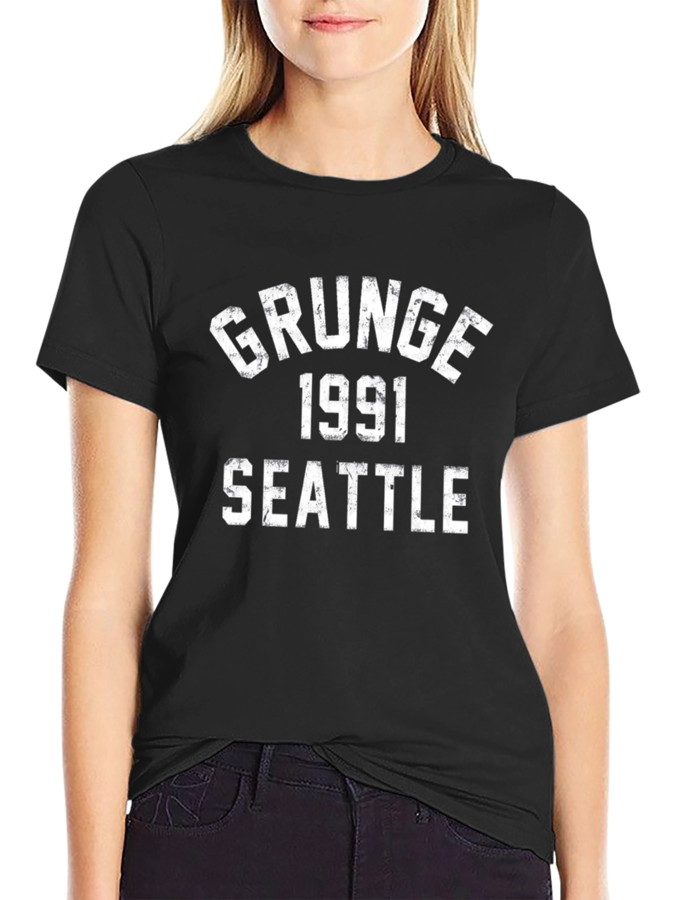 Grunge 1991 Seattle Black T-Shirt
