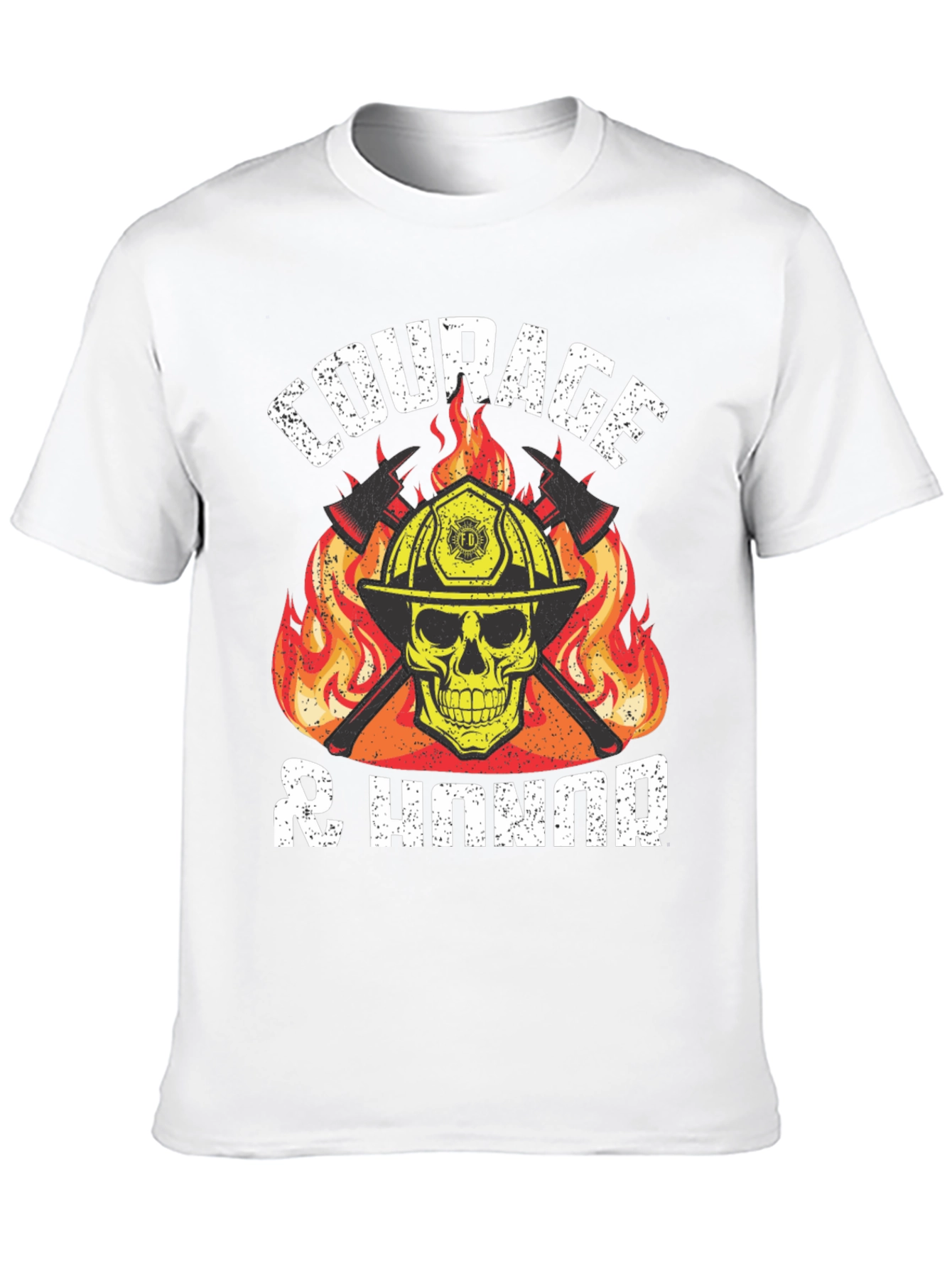 Courage & Honor Firefighter Skull T-Shirt