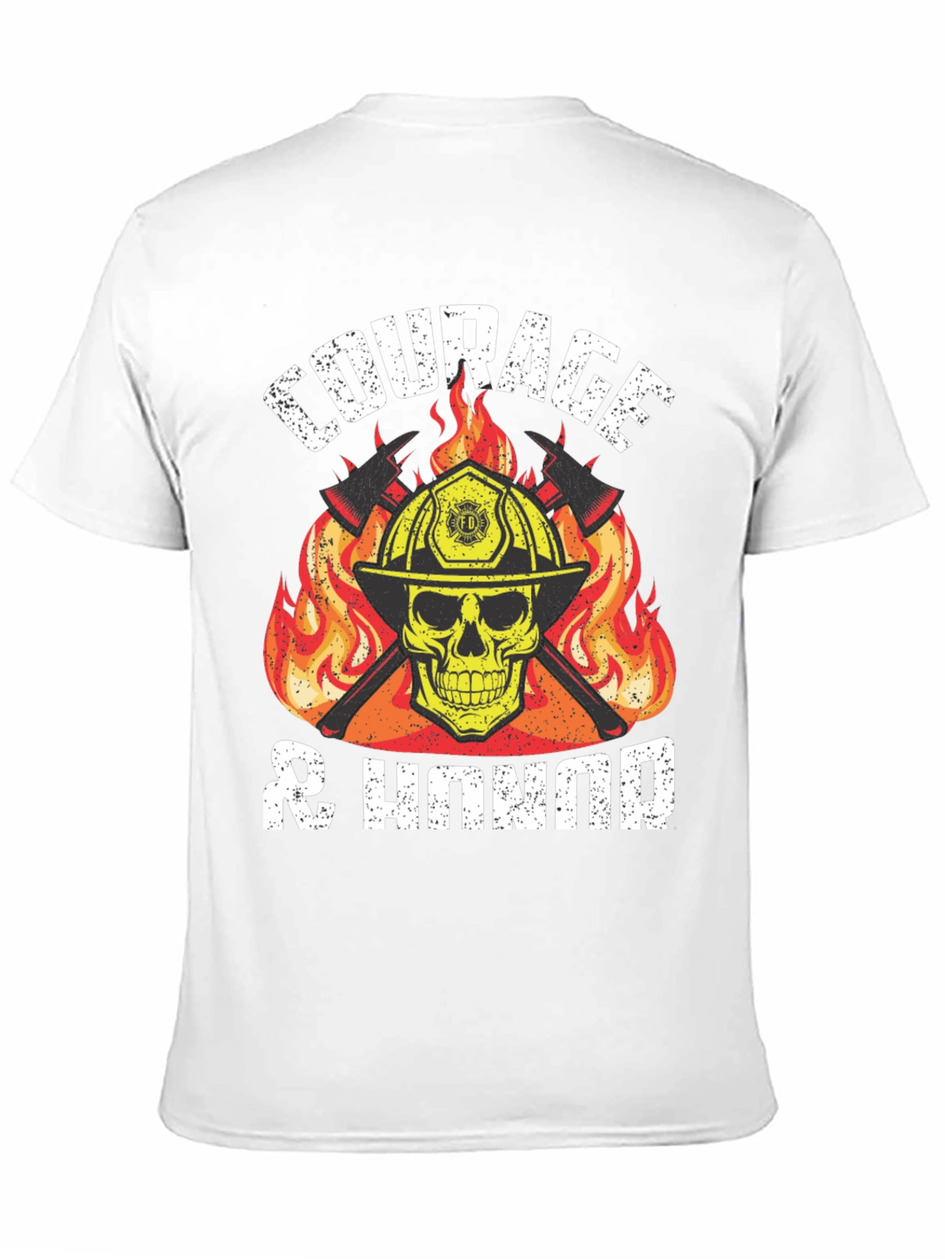 Courage & Honor Firefighter Skull T-Shirt