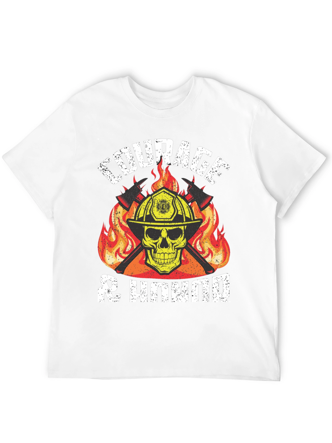 Courage & Honor Firefighter Skull T-Shirt