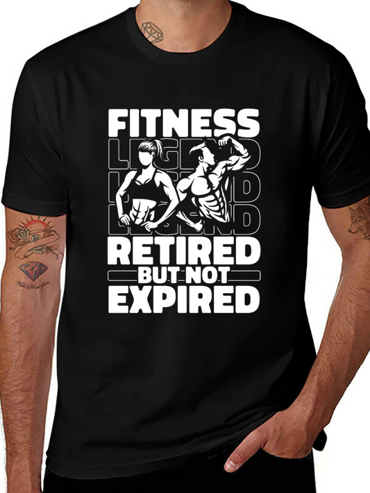 Fitness Legend Retired But Not Expired Black T-Shirt