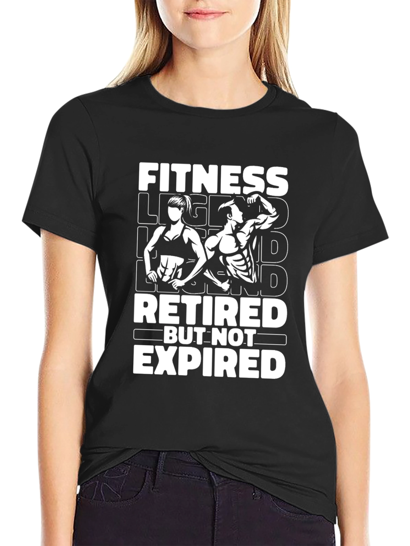 Fitness Legend Retired But Not Expired Black T-Shirt
