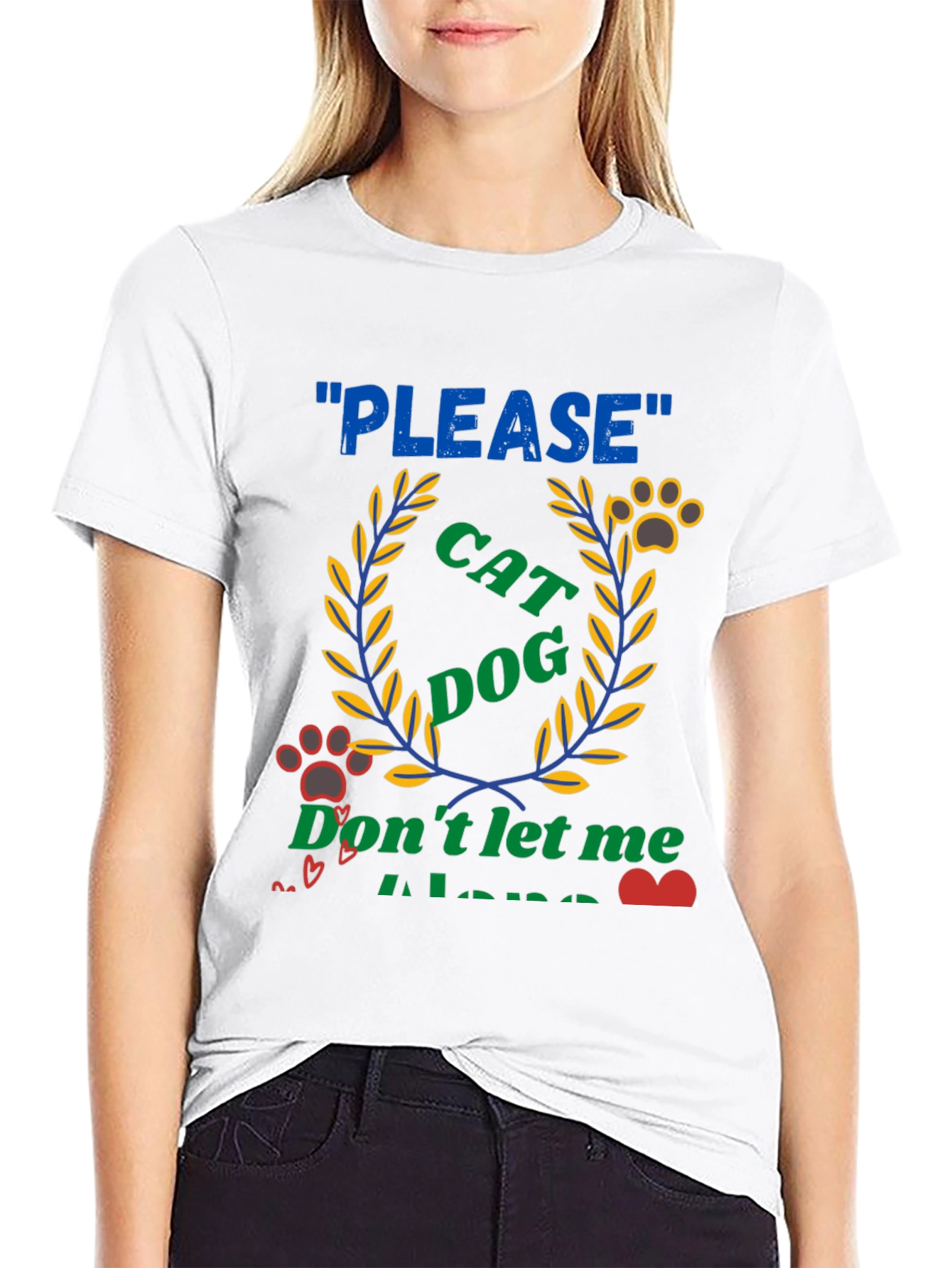 Please Cat Dog - Dont Let Me Alone T-Shirt