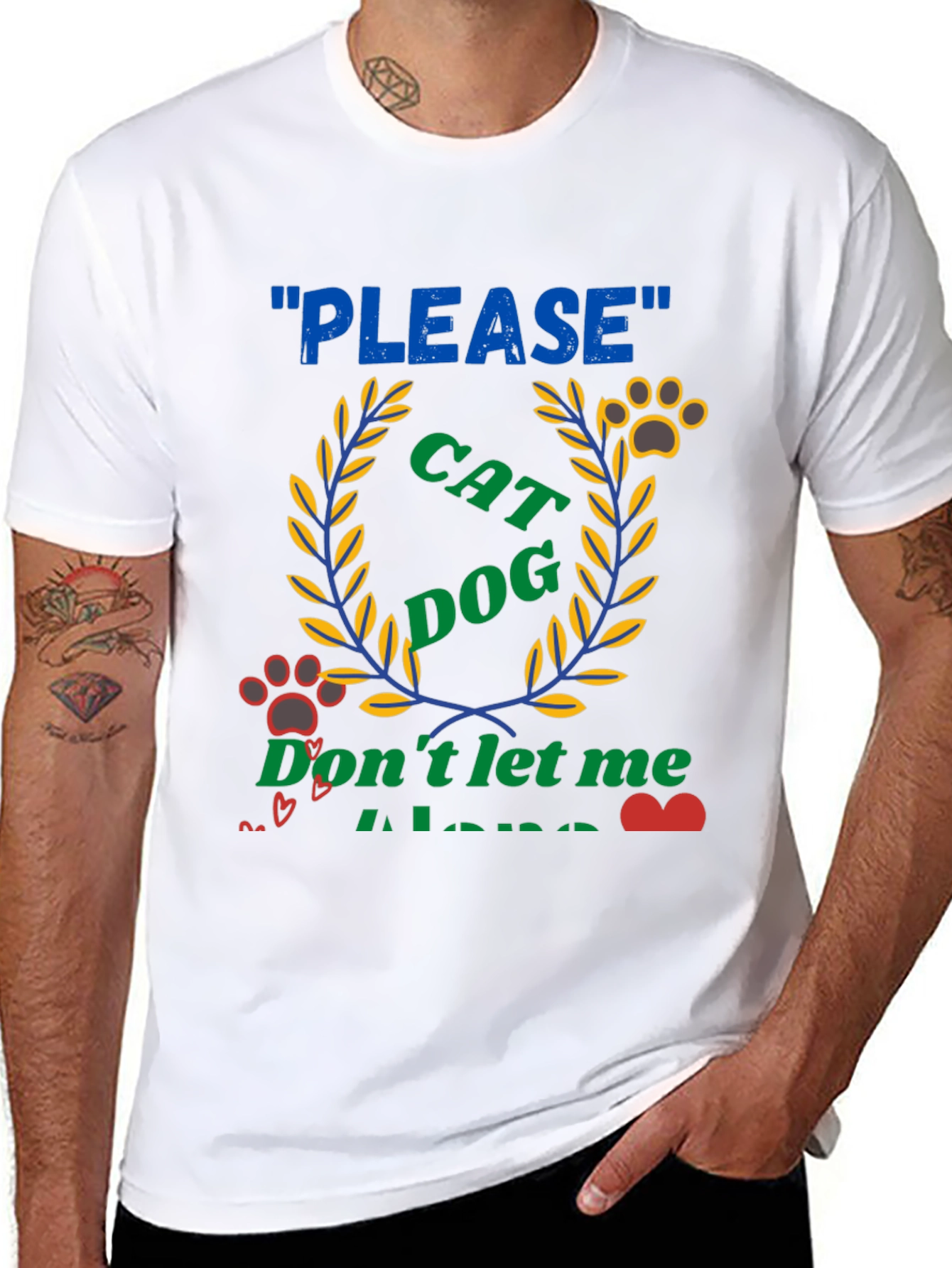 Please Cat Dog - Dont Let Me Alone T-Shirt