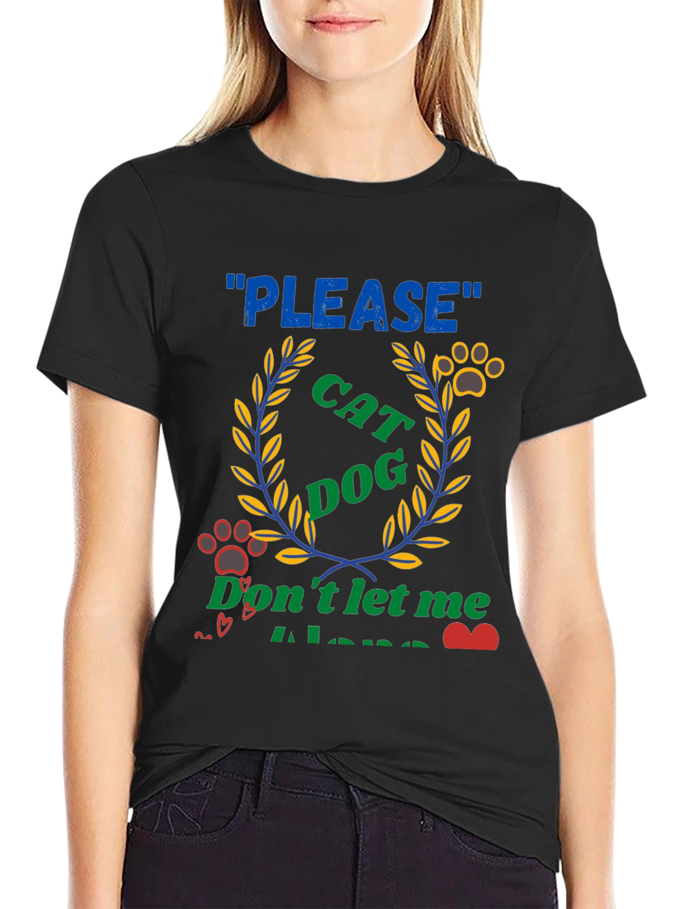 Please Cat Dog - Dont Let Me Alone T-Shirt
