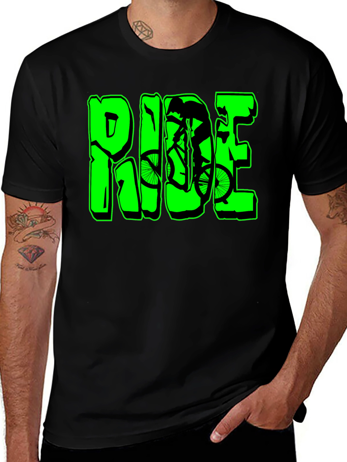 Ride Mountain Bike Graphic Tee - Cool Biker Shirt