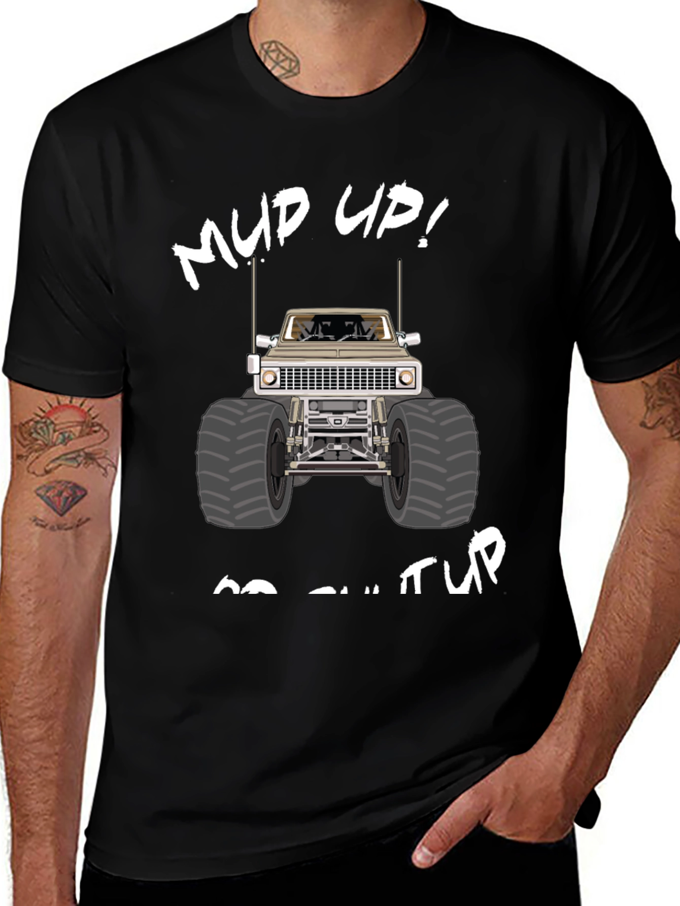 Mud Up! Monster Truck Graphic T-Shirt