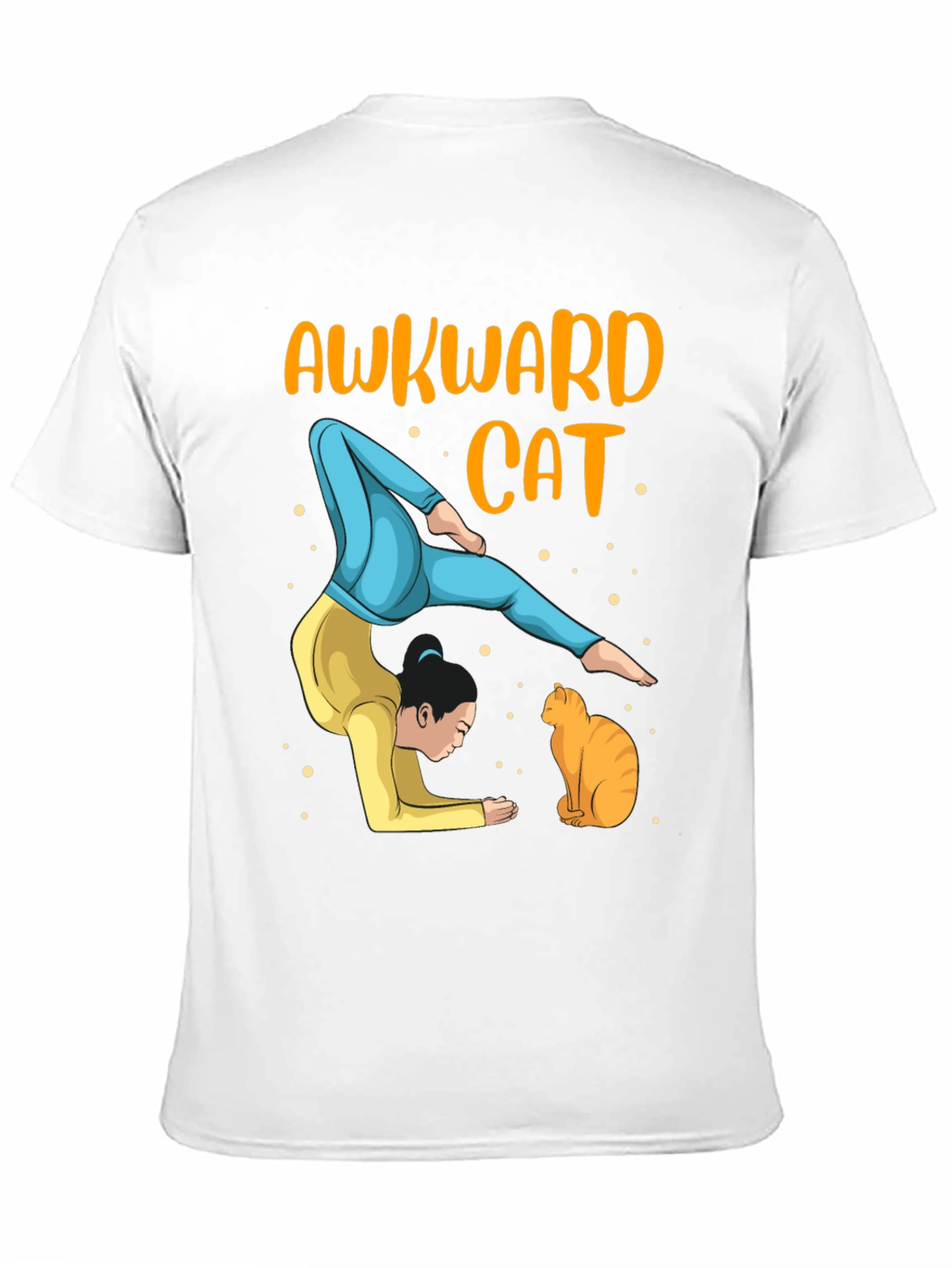 Awkward Cat Yoga T-Shirt - Mens Graphic Tee
