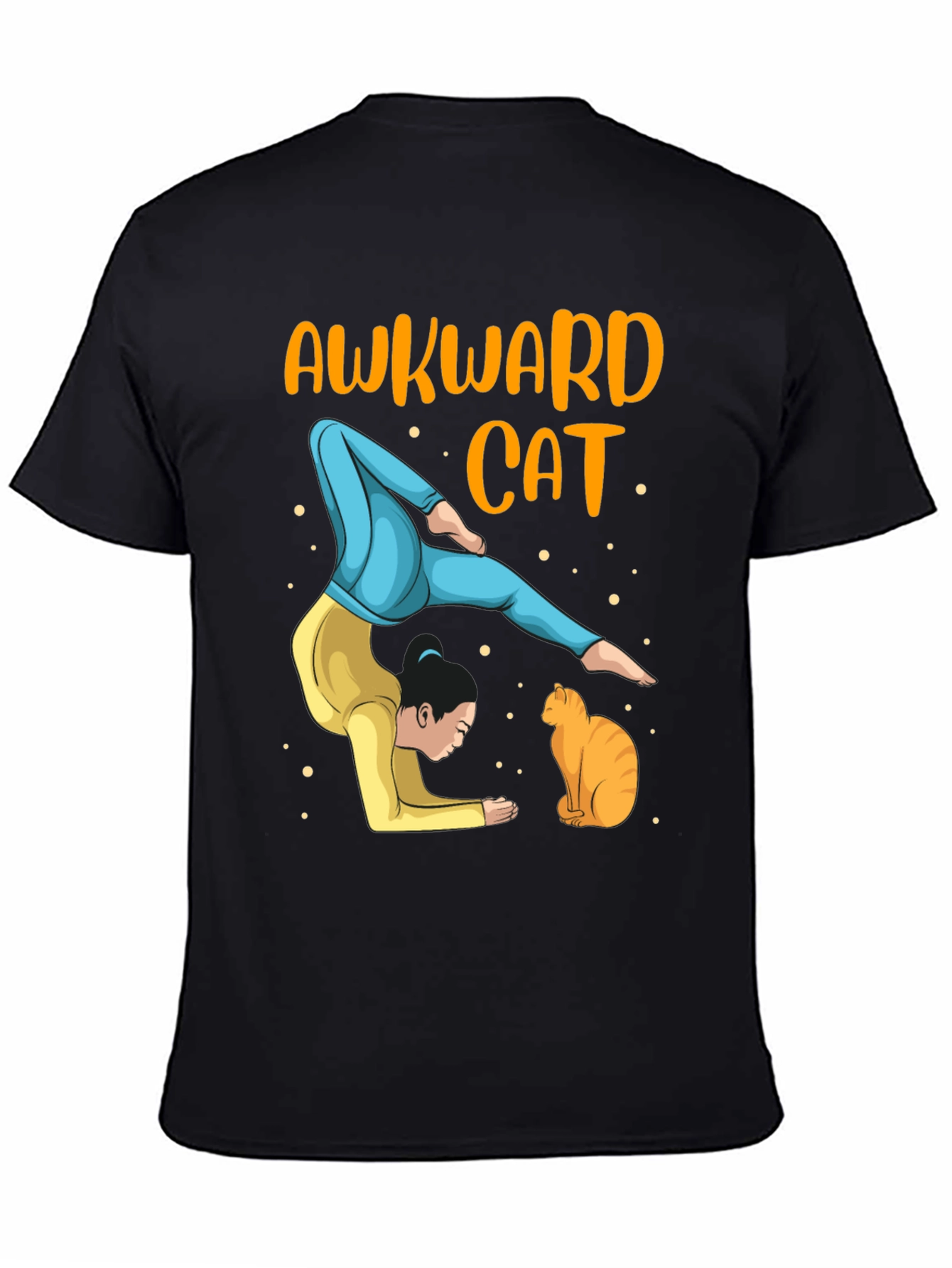 Awkward Cat Yoga T-Shirt - Mens Graphic Tee