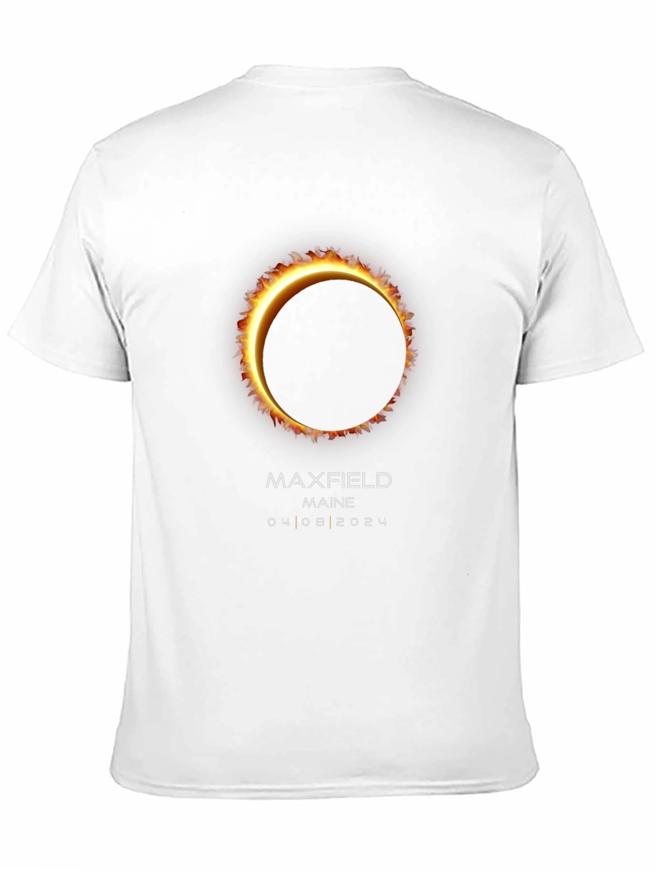 Maxfield Maine Eclipse 2024 Black T-Shirt