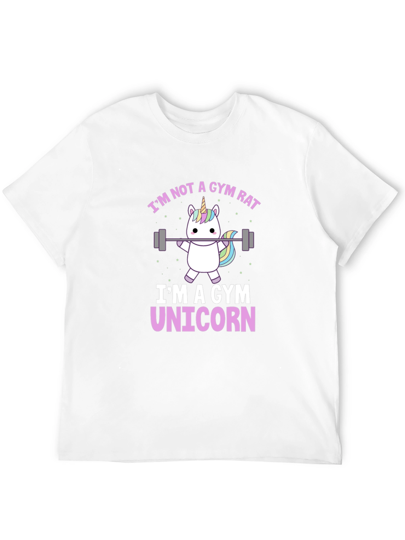 Gym Unicorn Graphic T-Shirt - Black