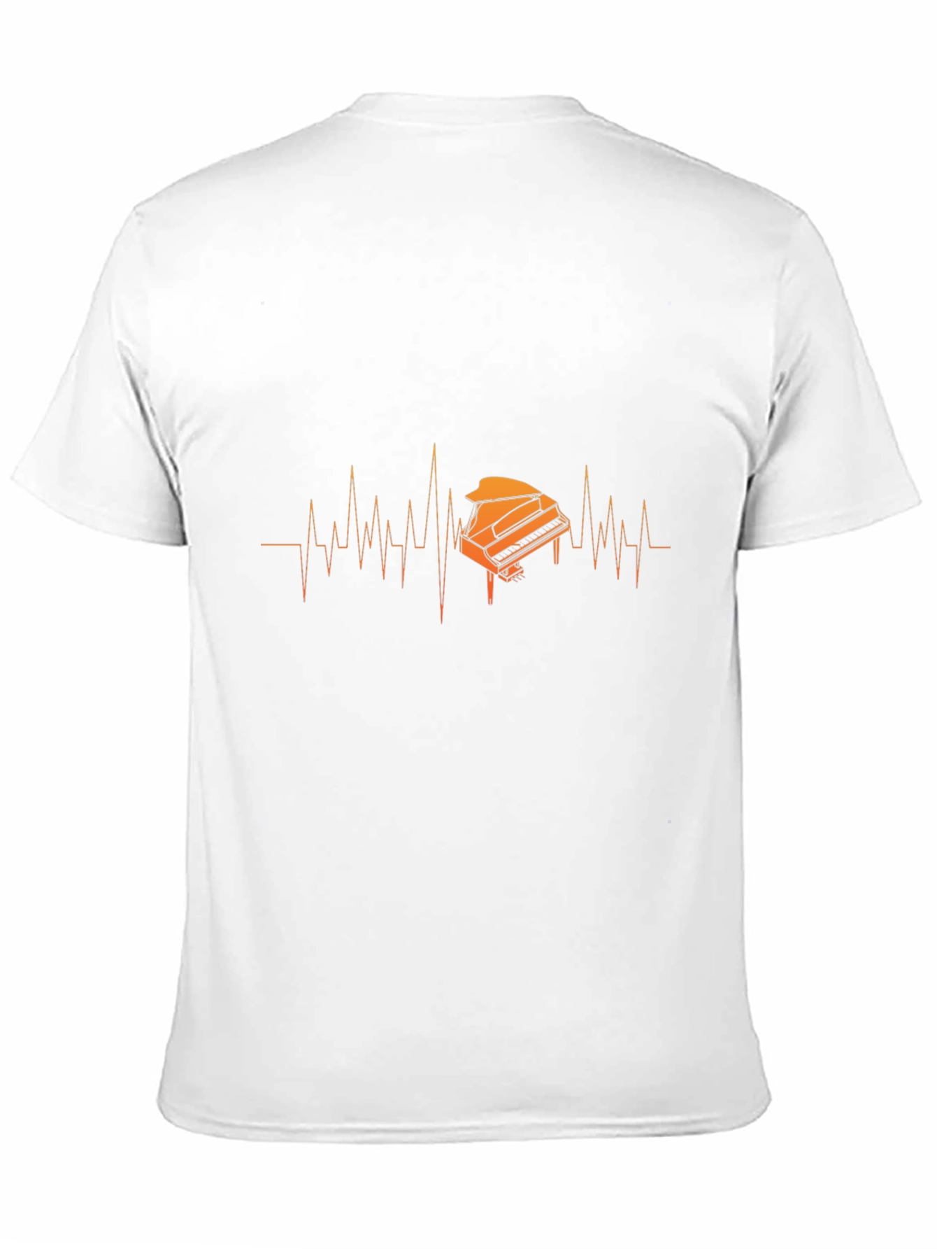 Piano Heartbeat Graphic T-Shirt - Music Lover Tee