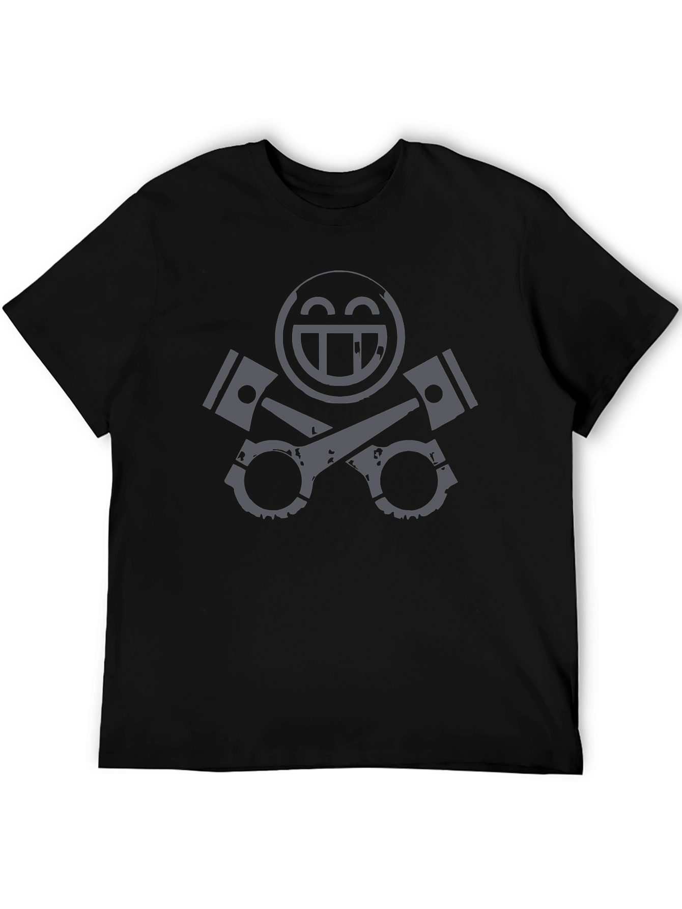 Edgy Graphic Tee: Smile Pistons