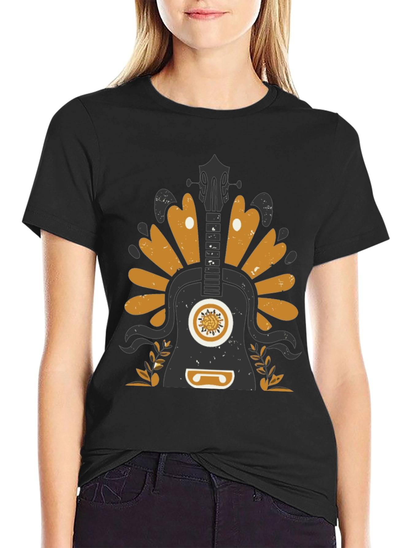 Guitar Graphic T-Shirt - Black