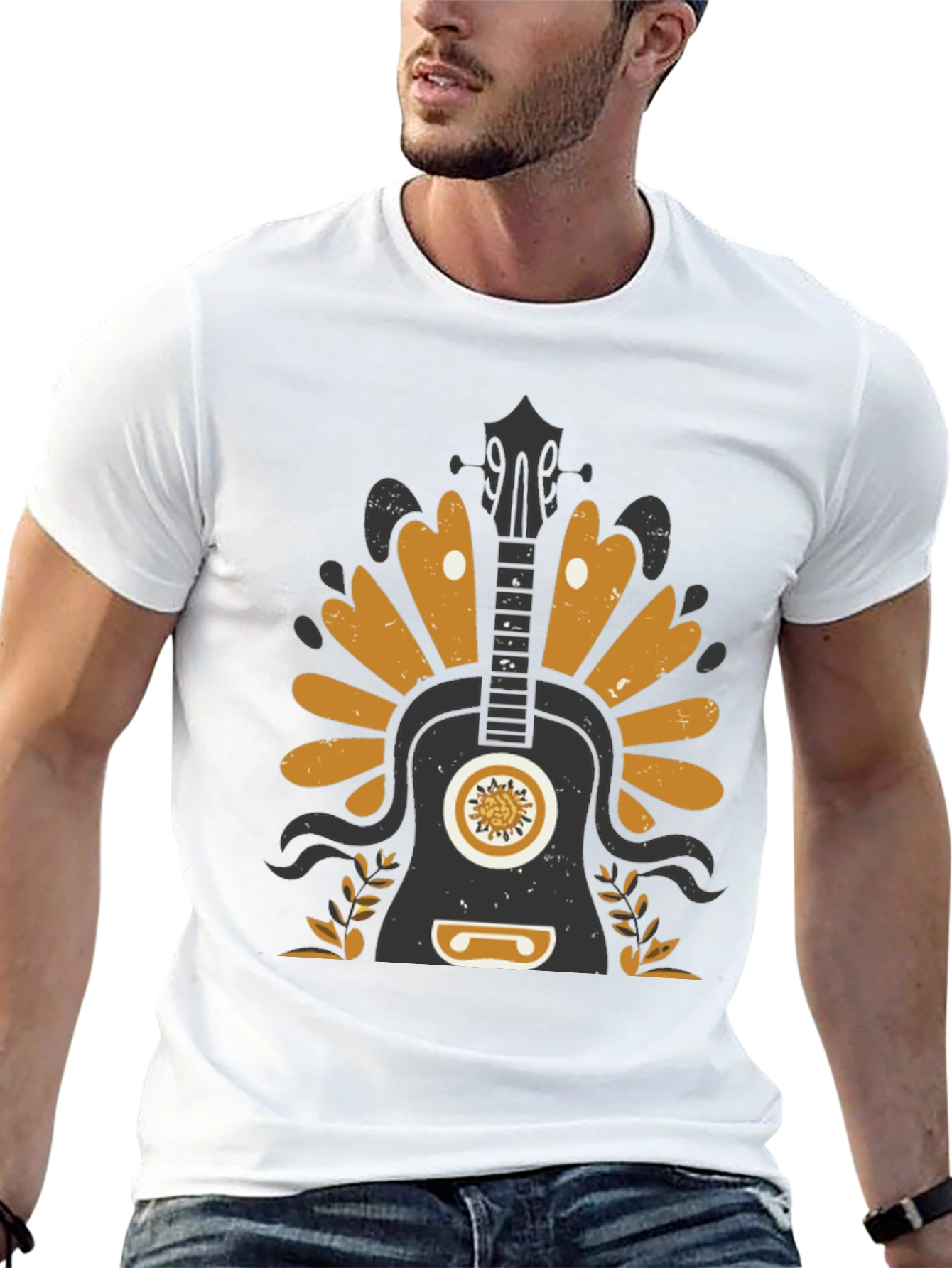 Guitar Graphic T-Shirt - Black