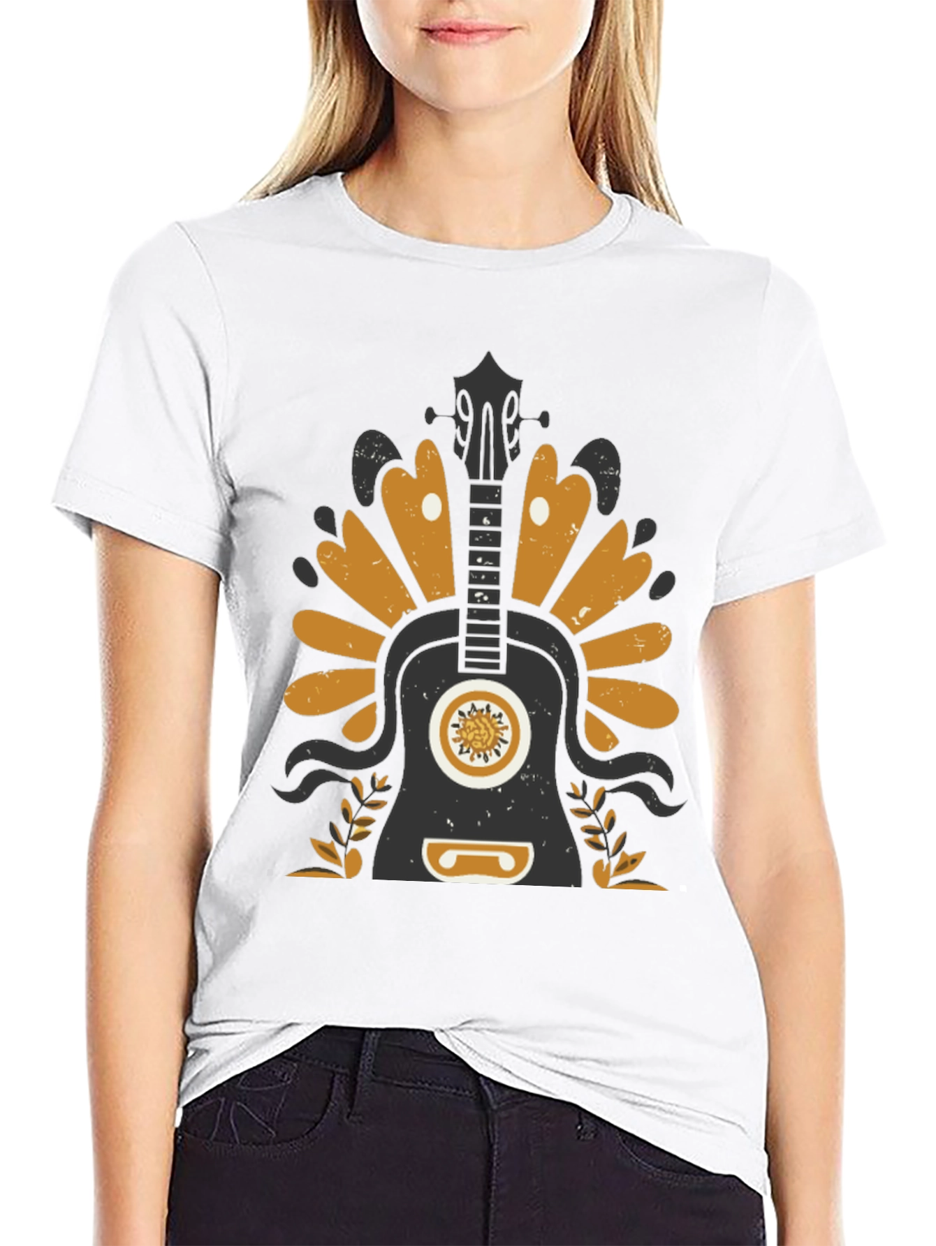 Guitar Graphic T-Shirt - Black