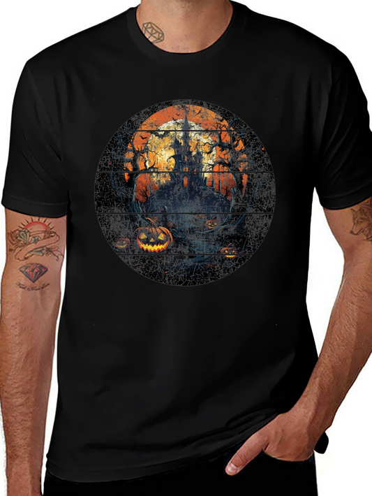 Halloween Castle T-Shirt - Spooky Season Style