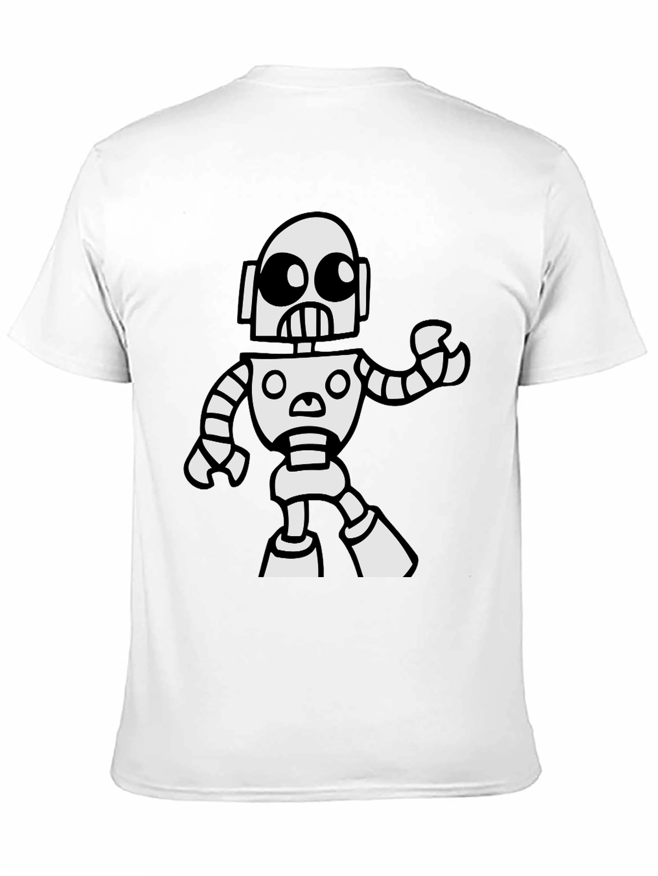Robot Graphic T-Shirt - Black Cotton Tee
