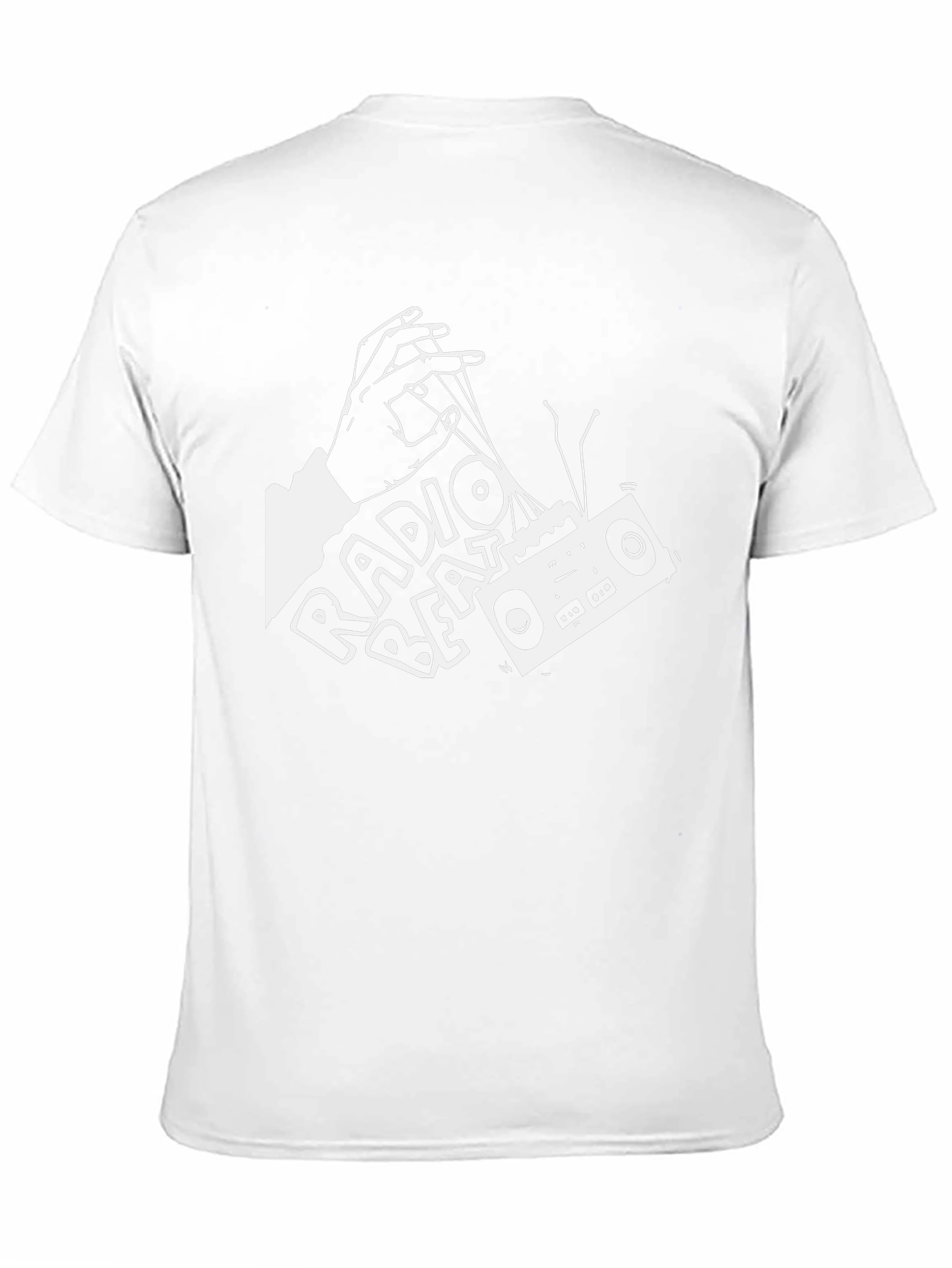 Radio Beat Graphic Tee - Black Cotton Casual T-Shirt