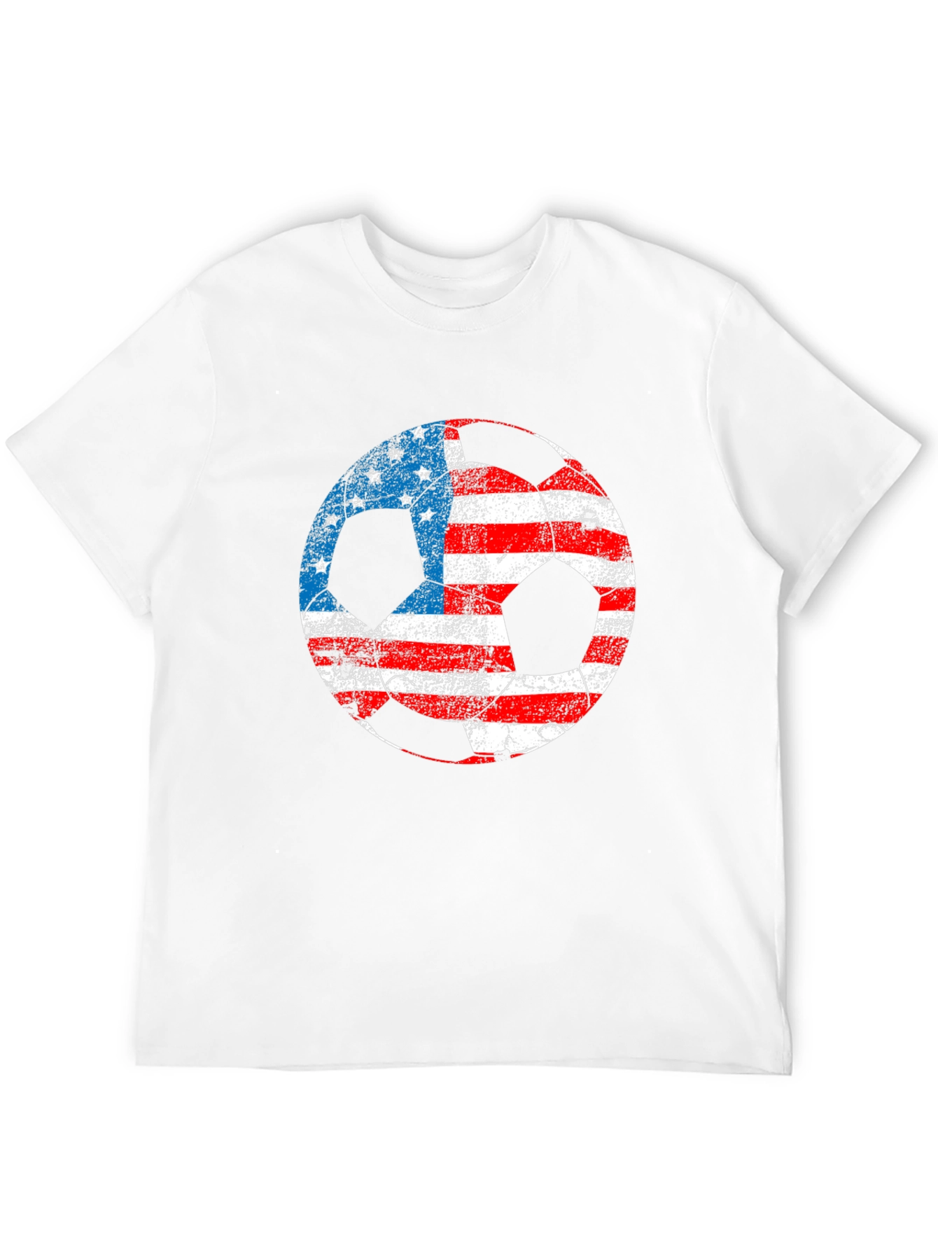 USA Flag Soccer Ball Graphic T-Shirt