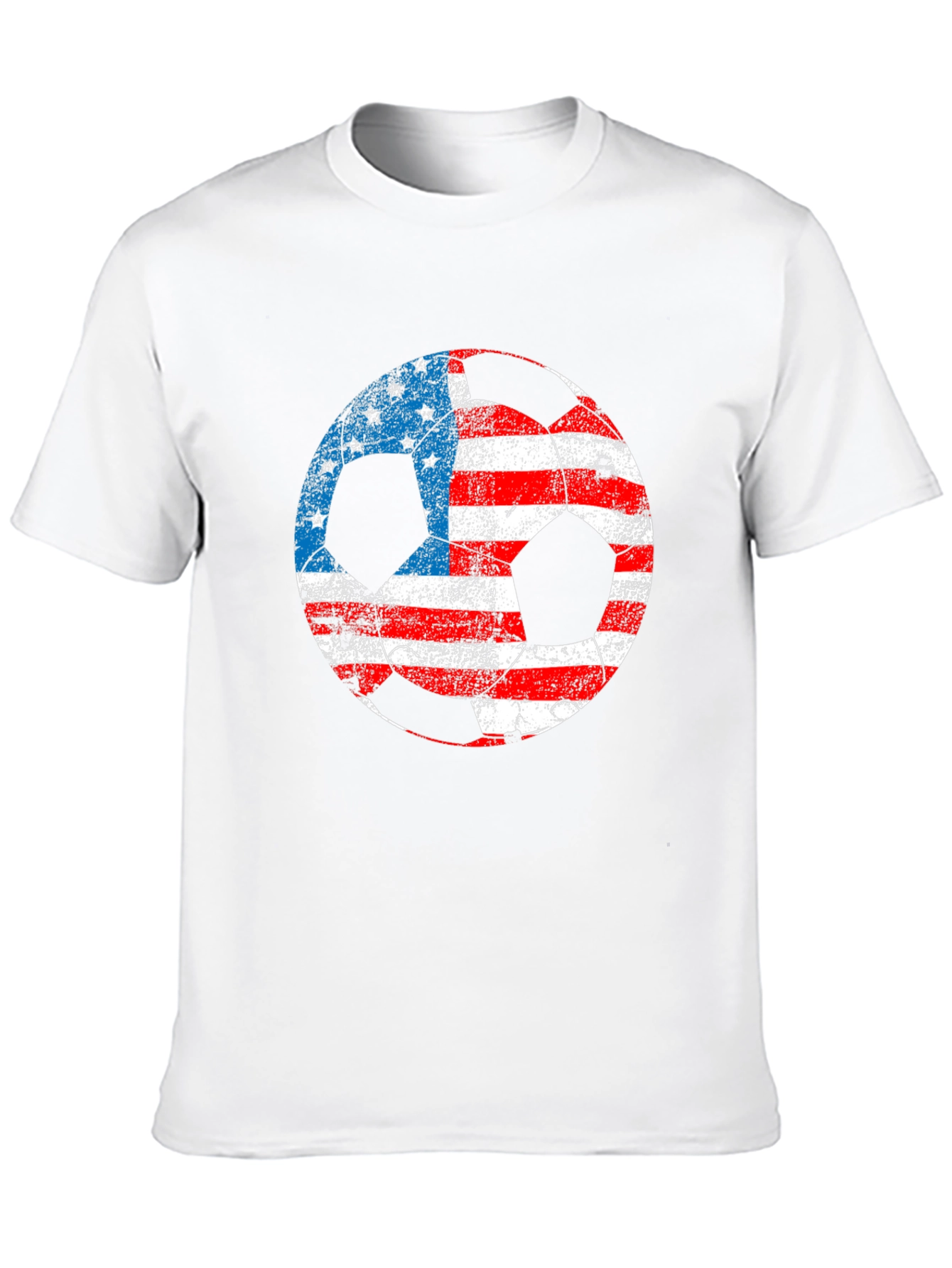 USA Flag Soccer Ball Graphic T-Shirt