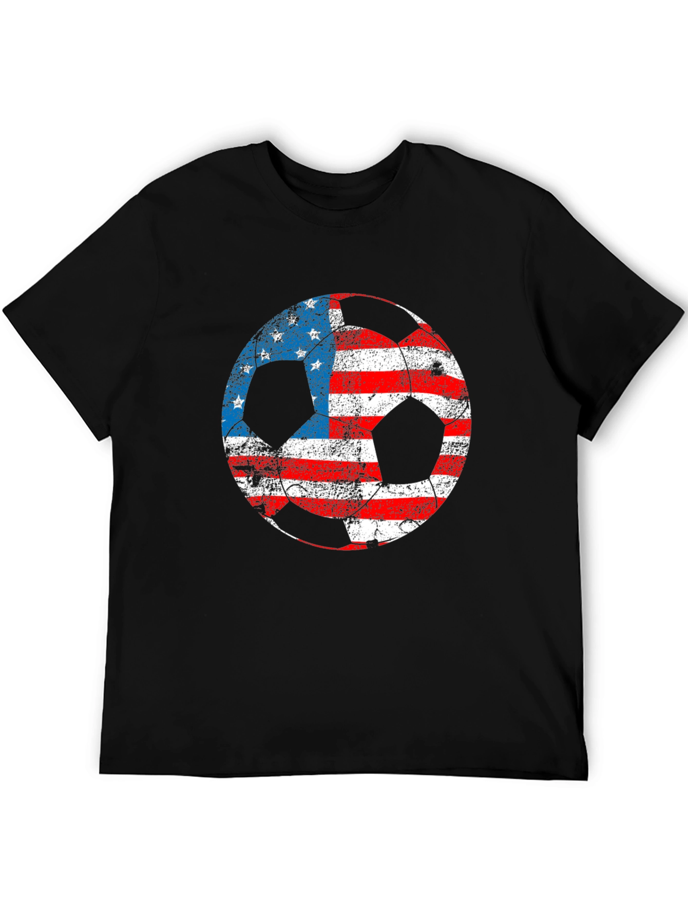 USA Flag Soccer Ball Graphic T-Shirt