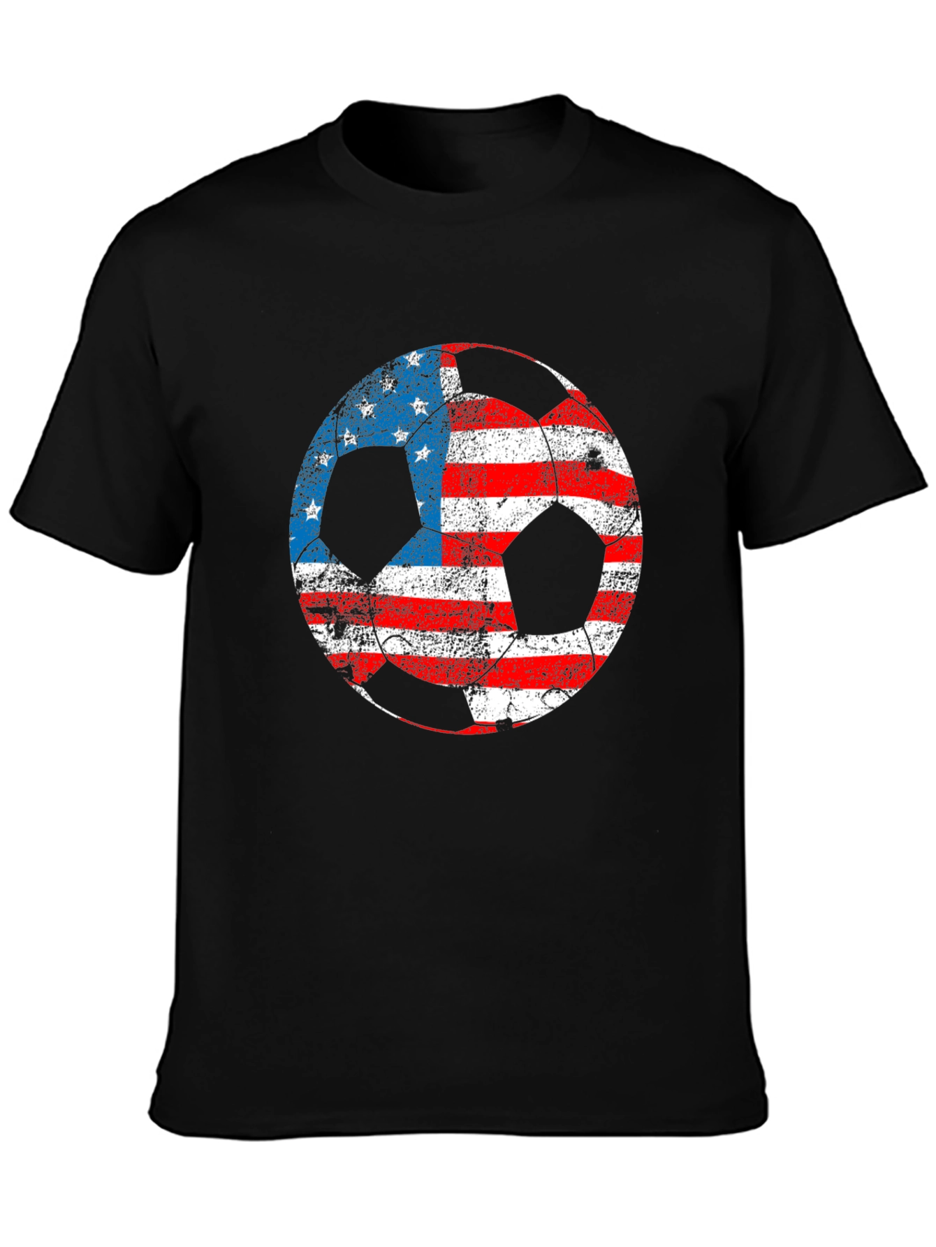USA Flag Soccer Ball Graphic T-Shirt