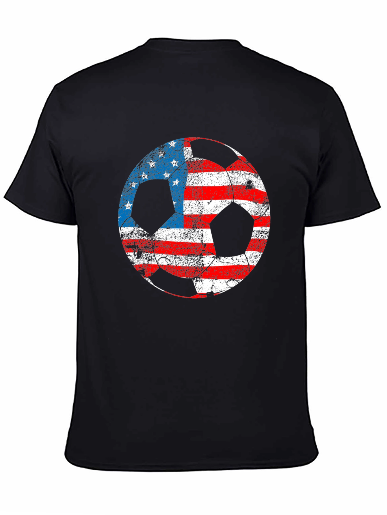 USA Flag Soccer Ball Graphic T-Shirt
