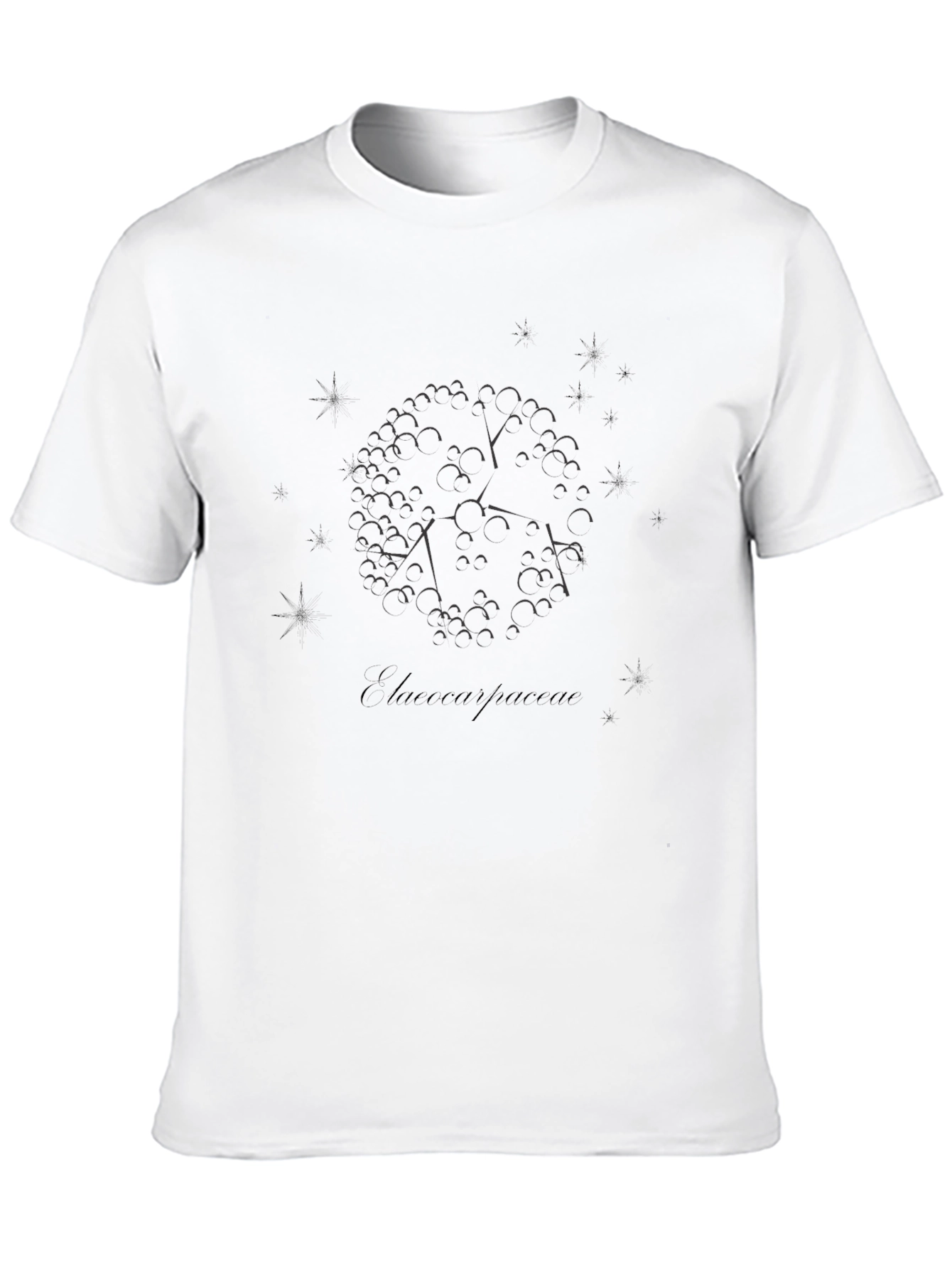 Abstract Botanical Black T-Shirt