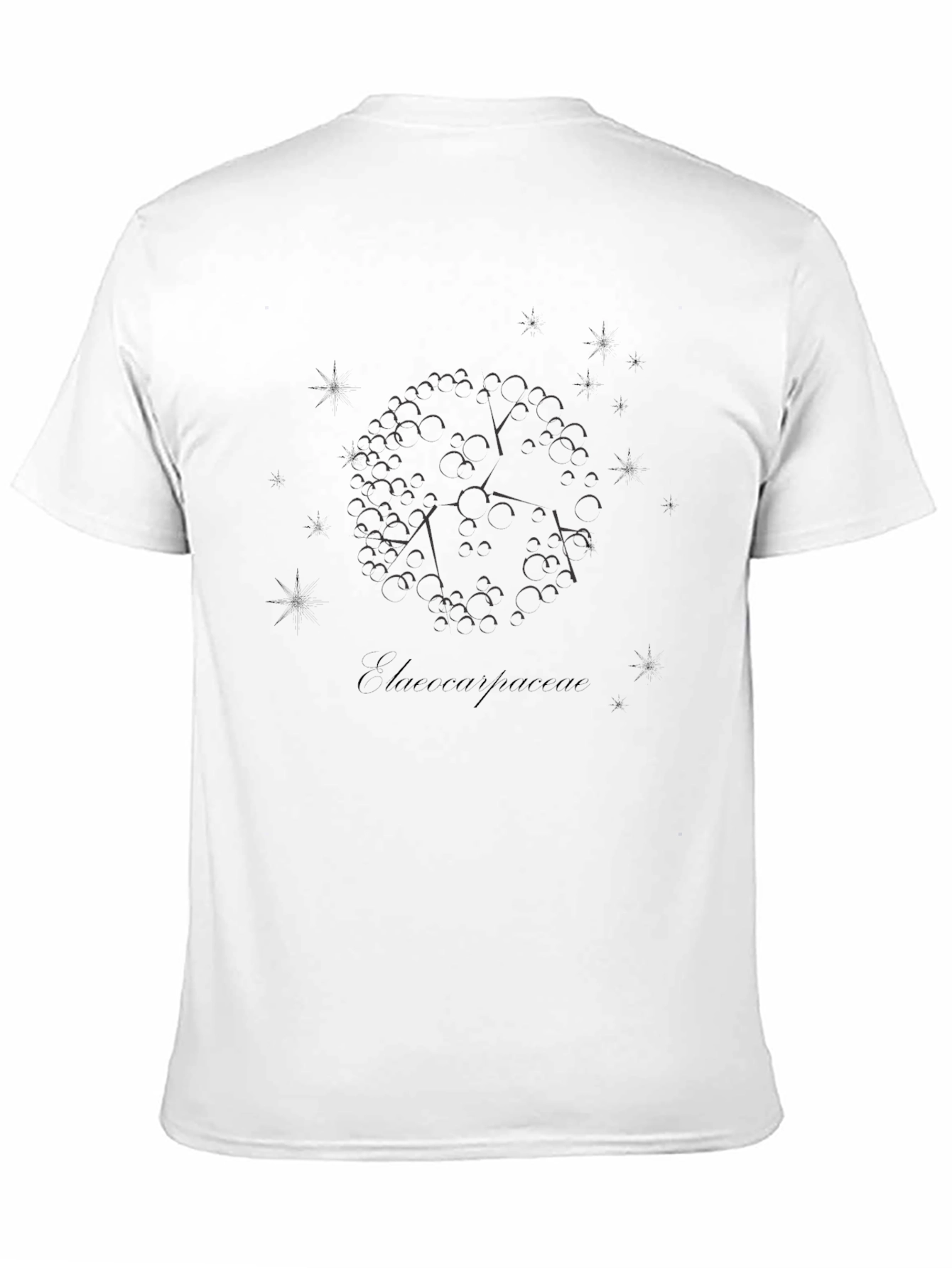 Abstract Botanical Black T-Shirt