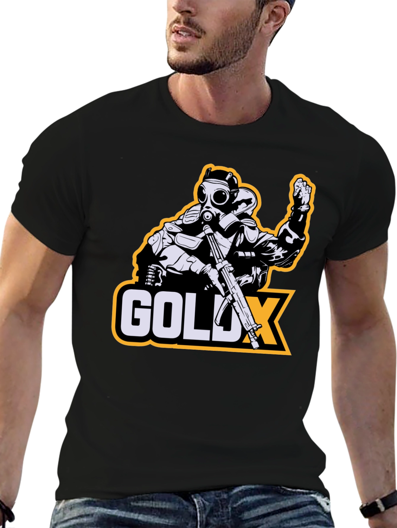 GOLDX Gas Mask Graphic Tee - Stylish & Unique