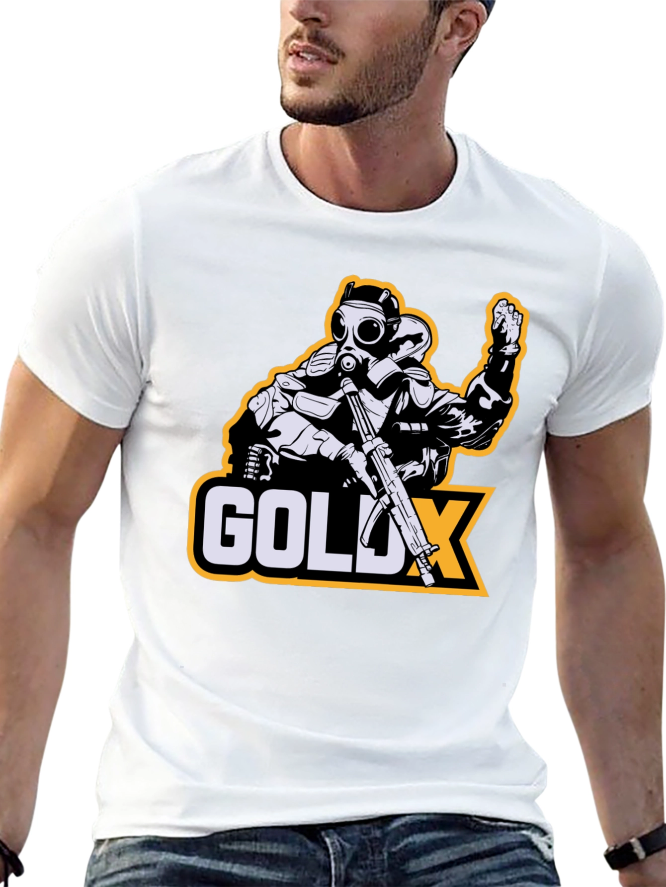 GOLDX Gas Mask Graphic Tee - Stylish & Unique