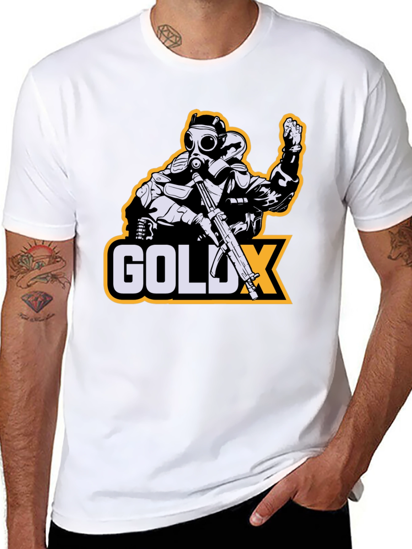 GOLDX Gas Mask Graphic Tee - Stylish & Unique