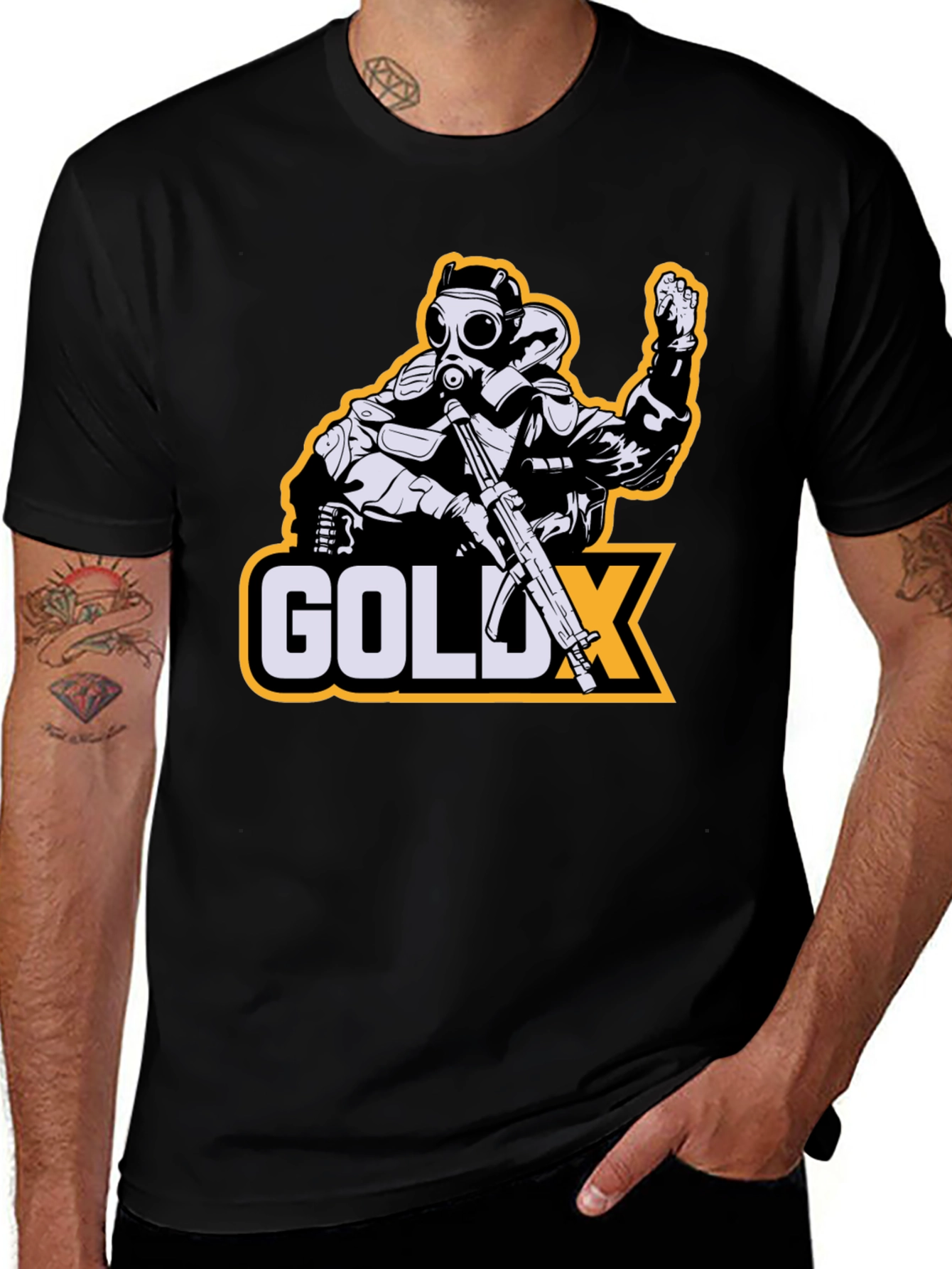 GOLDX Gas Mask Graphic Tee - Stylish & Unique