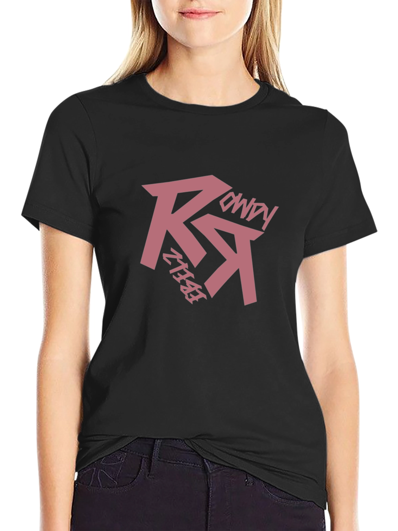 Rebelz Rowdy Black Graphic Tee