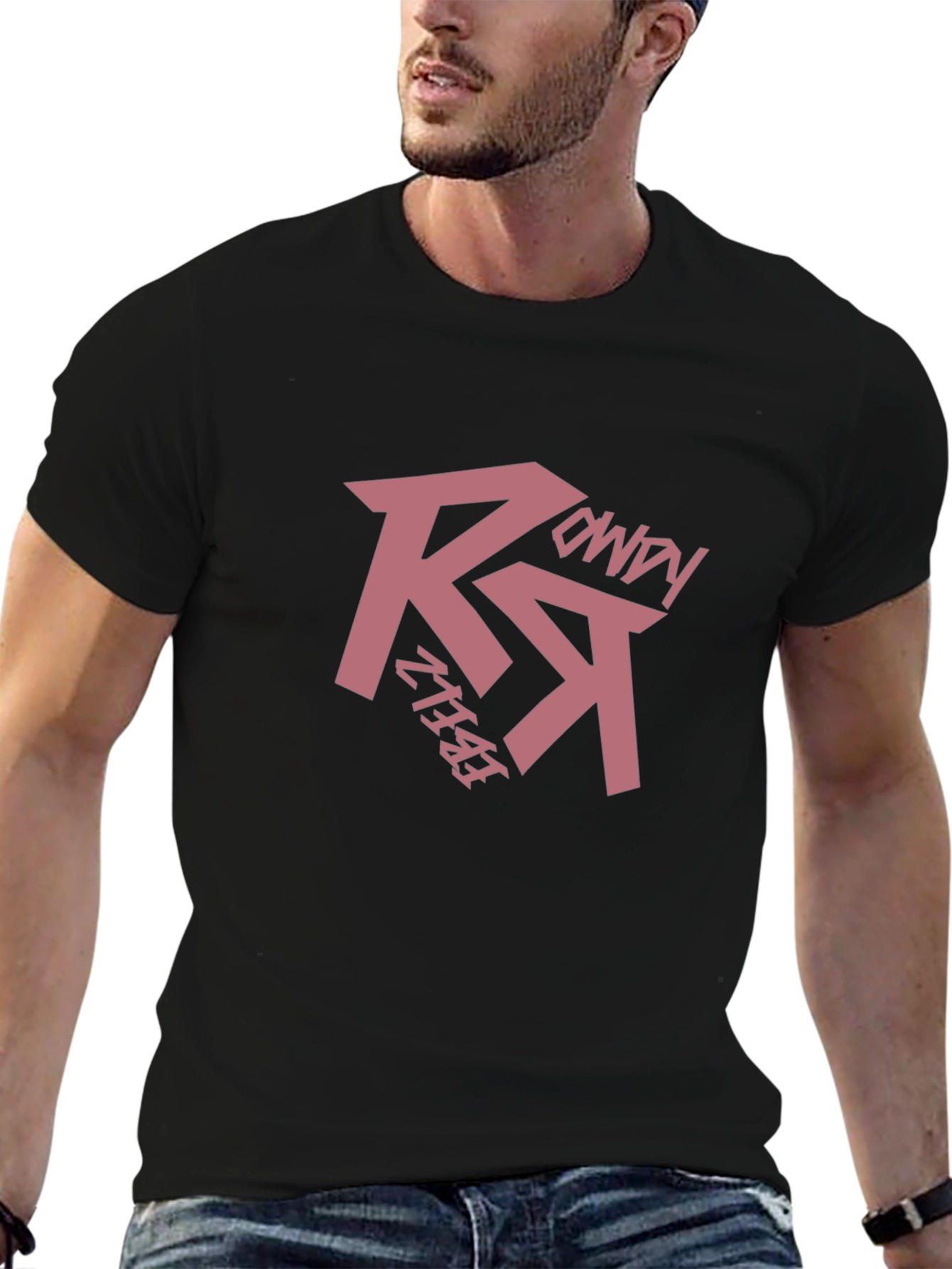 Rebelz Rowdy Black Graphic Tee
