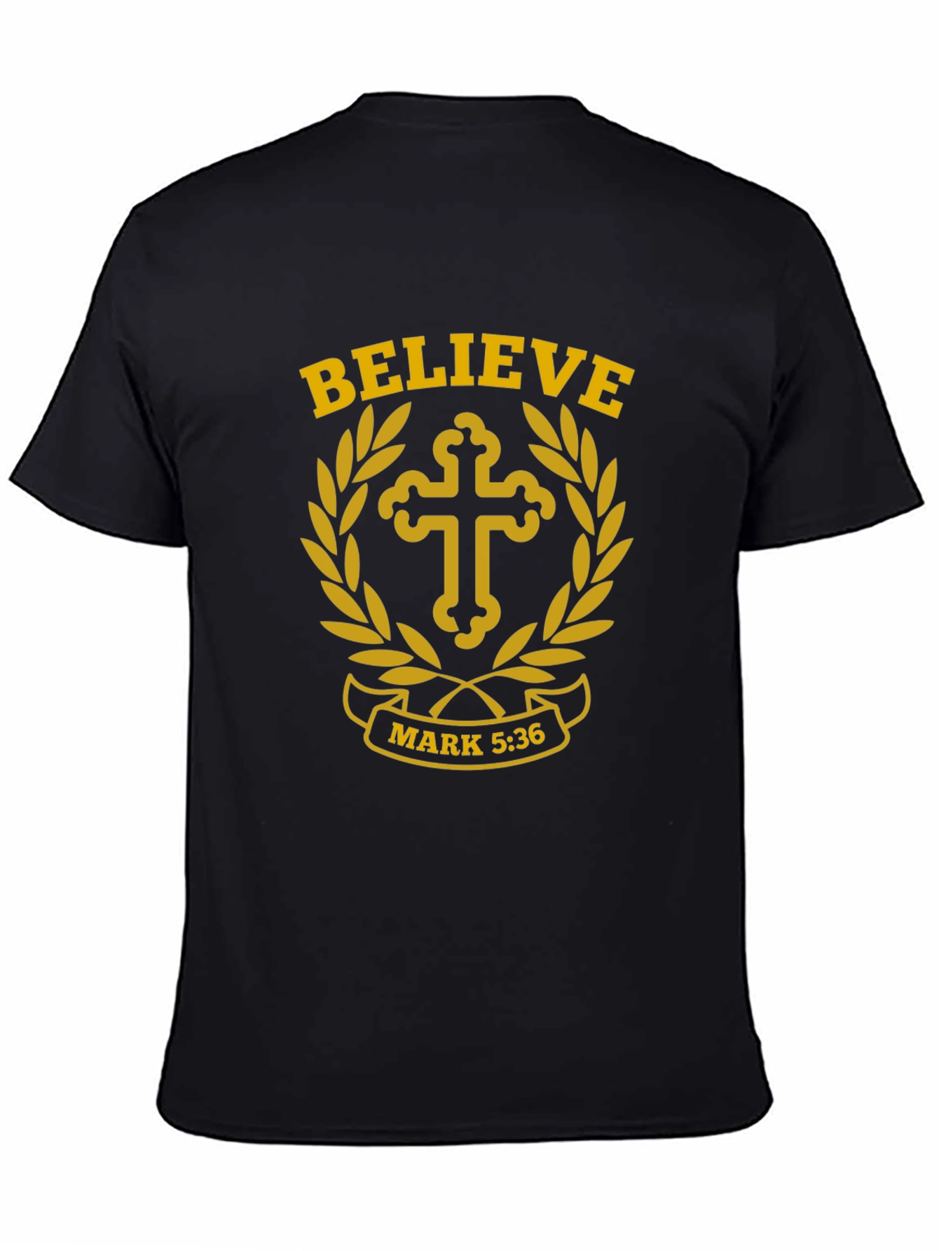 Believe T-Shirt with Cross and Scripture