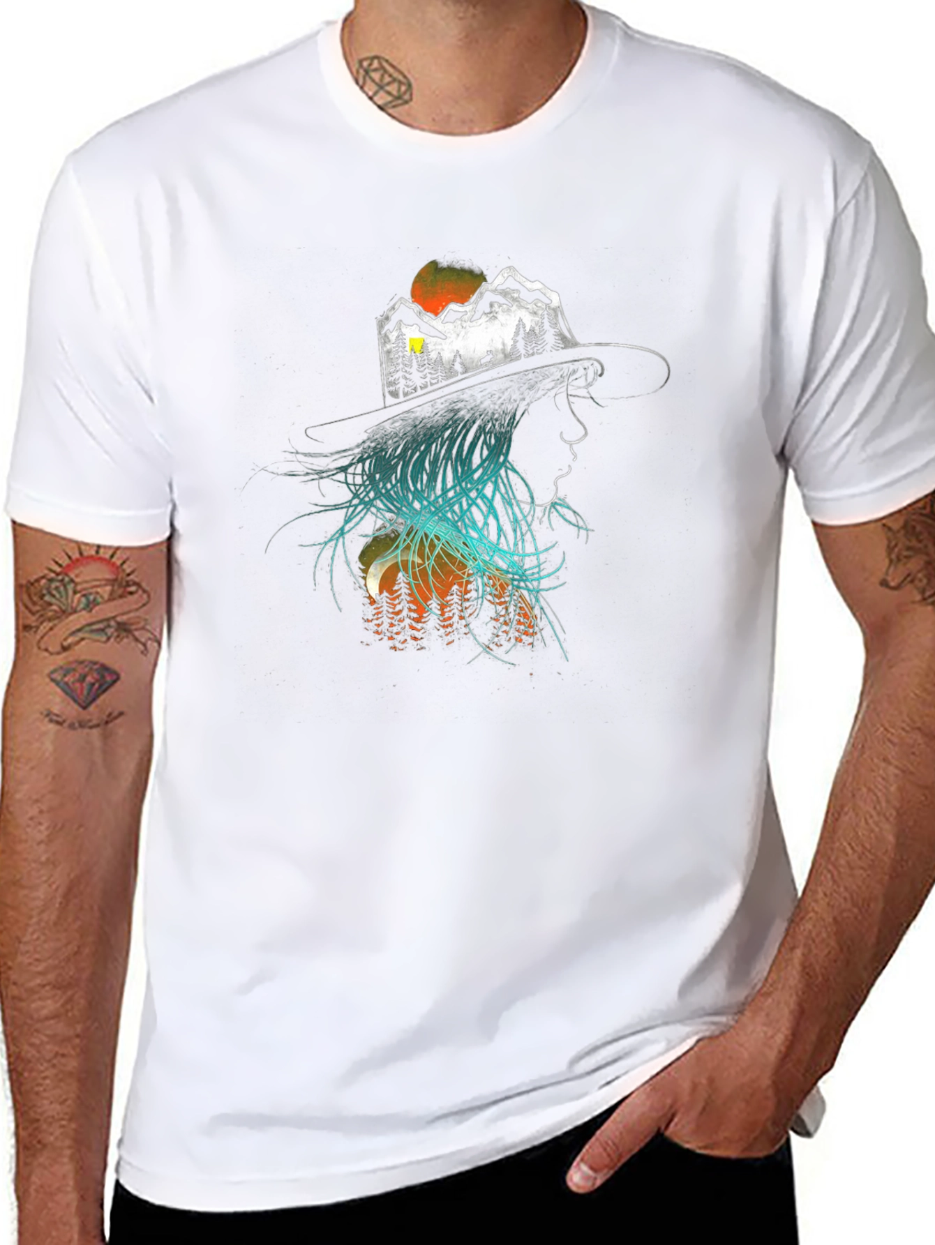 Nature Woman Graphic Tee - Black T-Shirt
