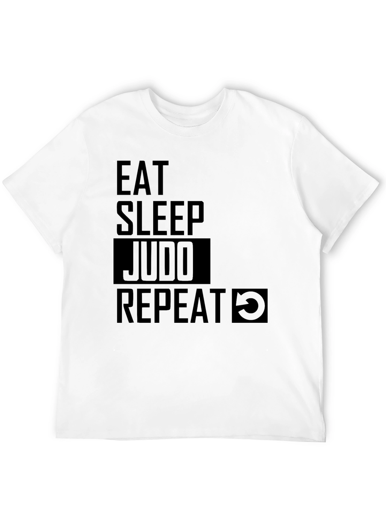 Eat Sleep Judo Repeat - Black Graphic T-Shirt