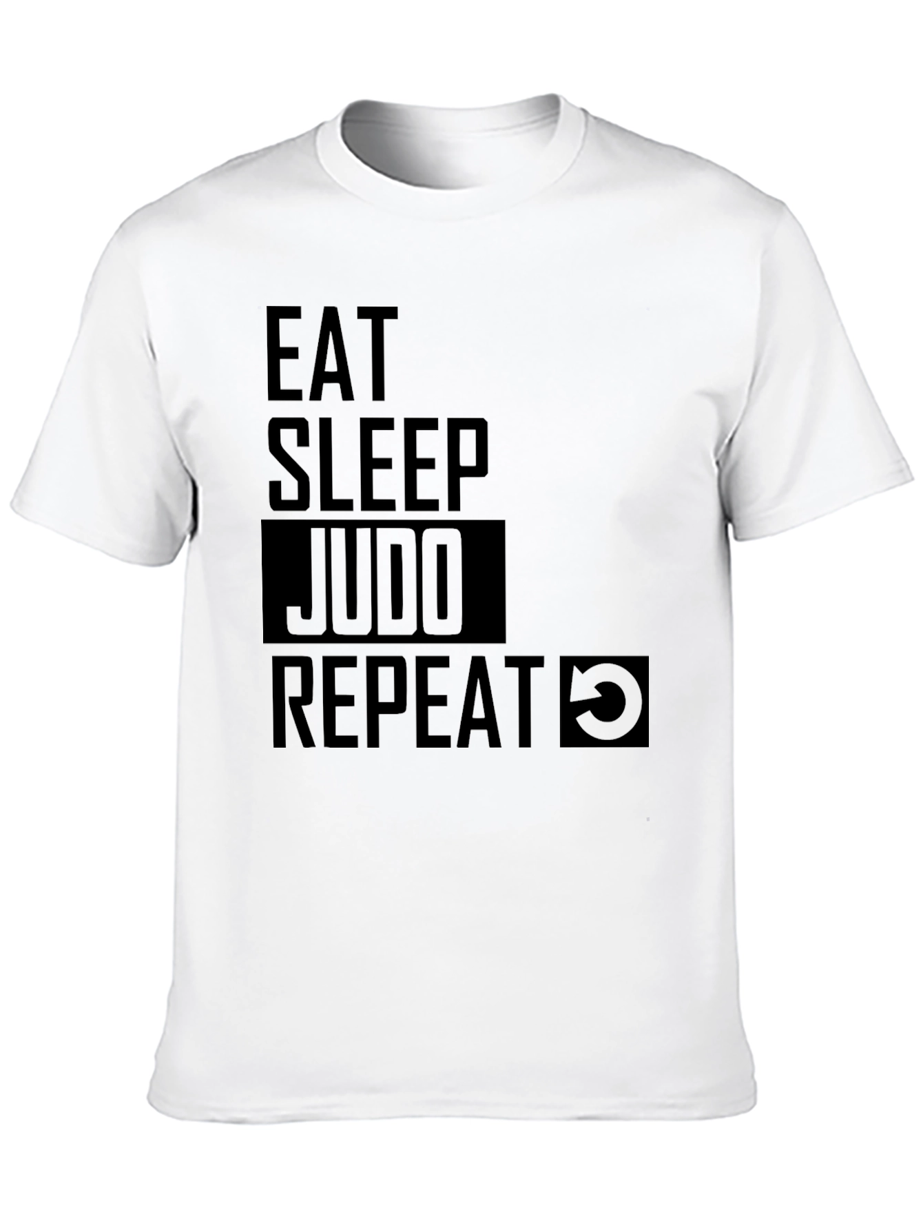 Eat Sleep Judo Repeat - Black Graphic T-Shirt