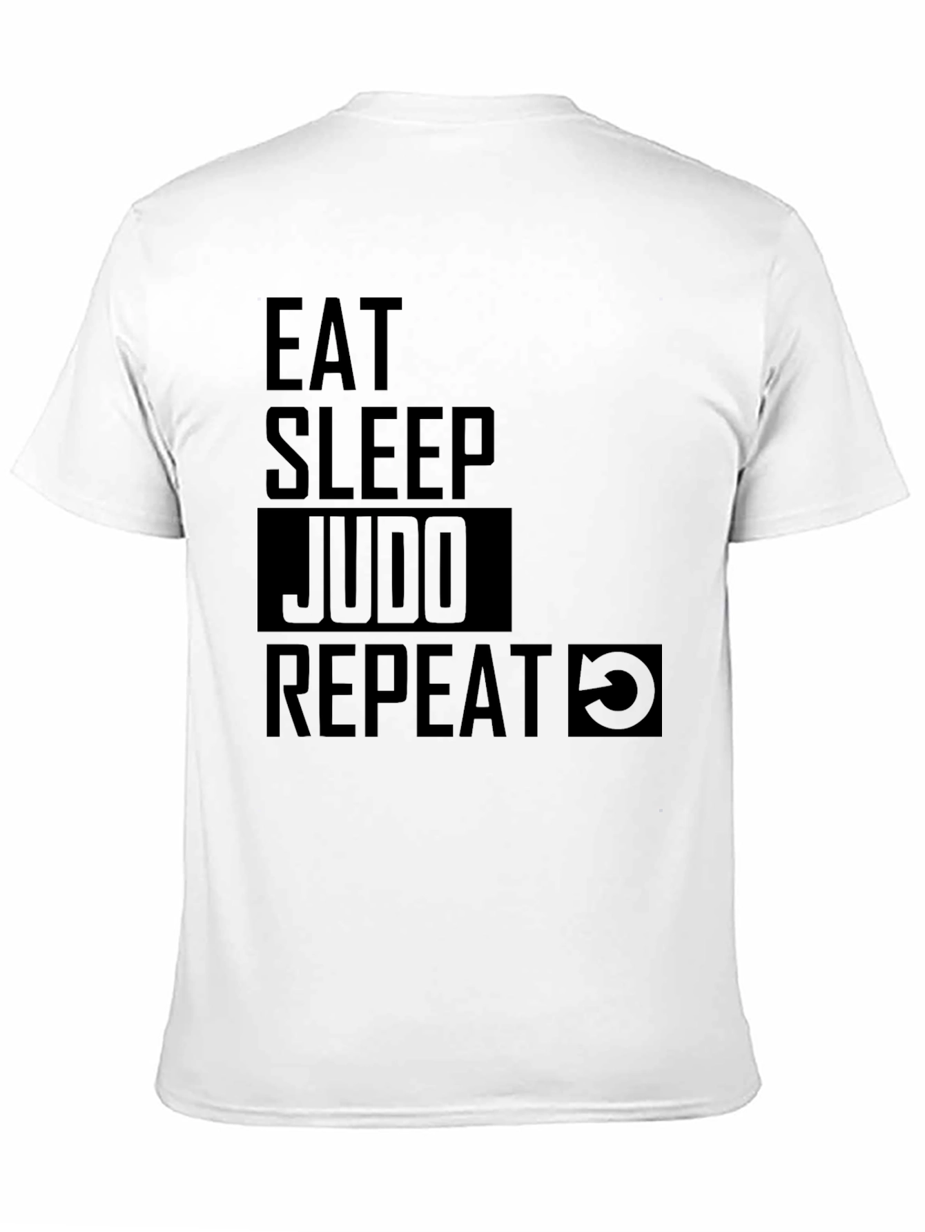 Eat Sleep Judo Repeat - Black Graphic T-Shirt