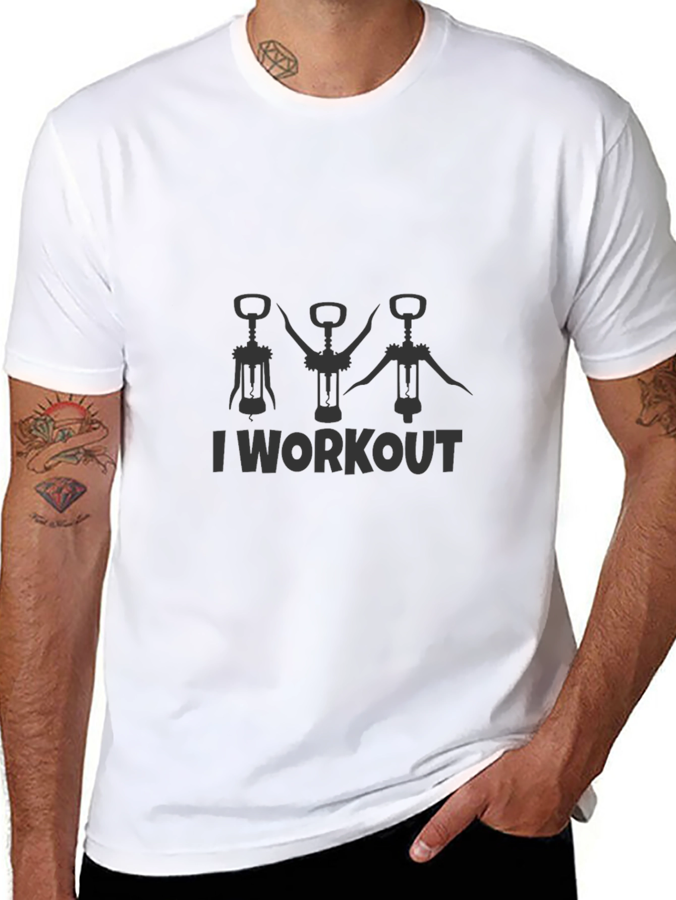 I Workout Wine Opener T-Shirt