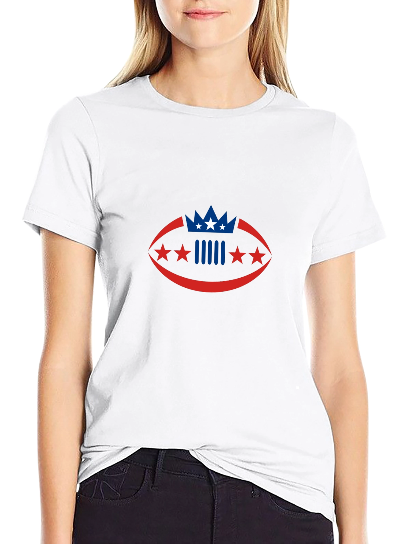 Patriotic Football Graphic T-Shirt