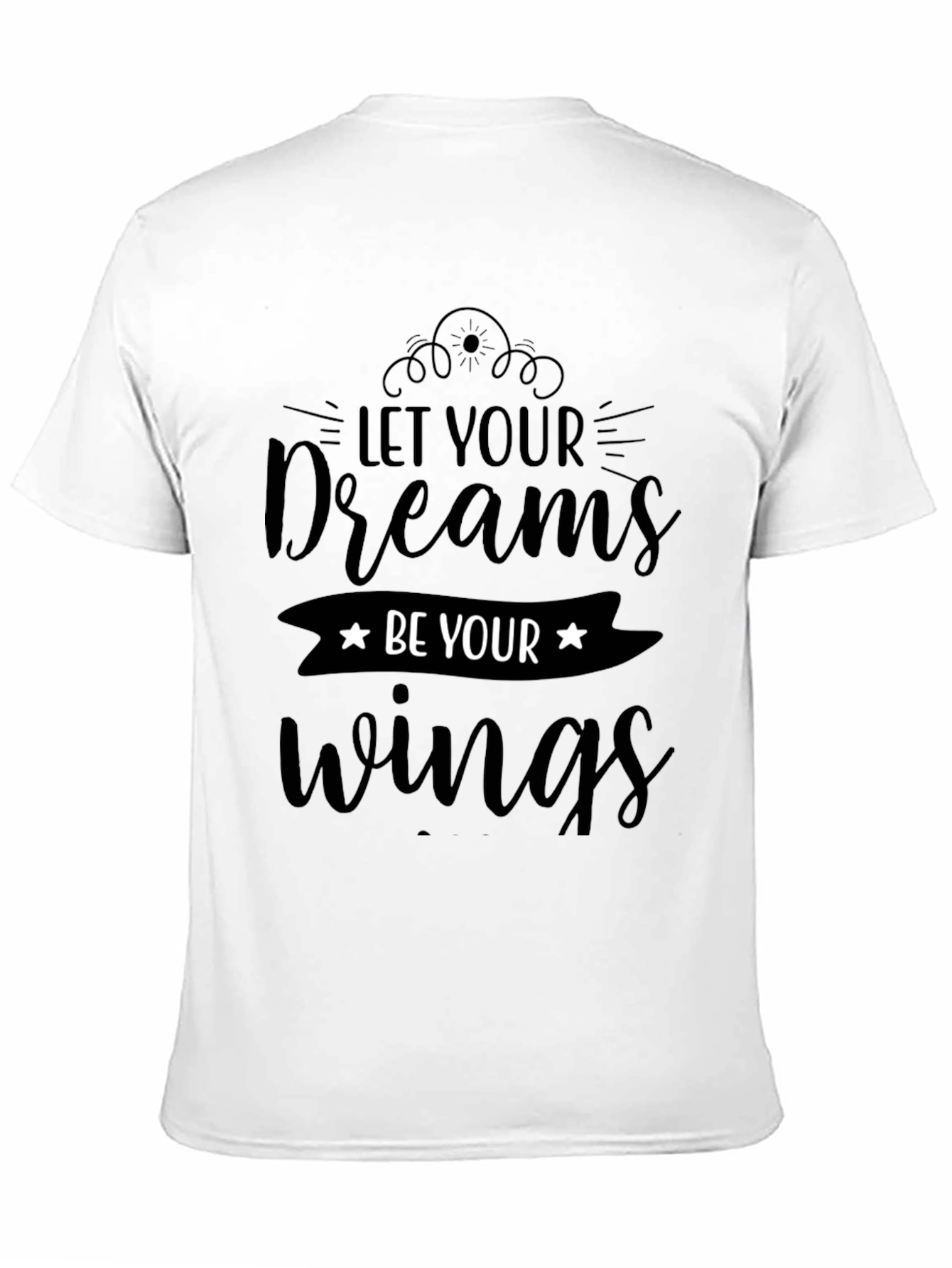 Dream Wings Graphic Tee - Inspiring Black T-Shirt