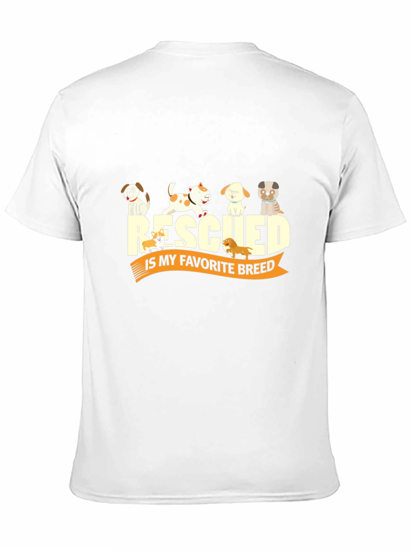 Rescued Is My Favorite Breed Black T-Shirt
