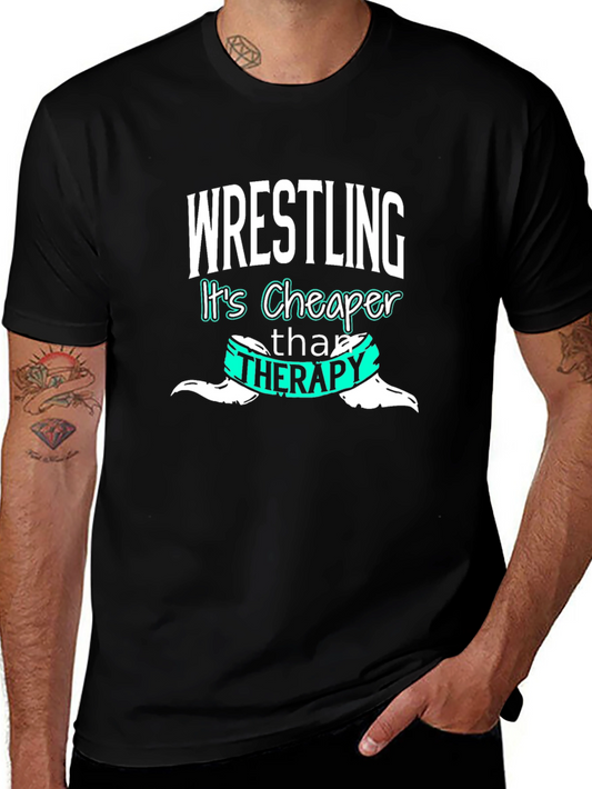 Wrestling Cheaper Than Therapy Graphic Tee